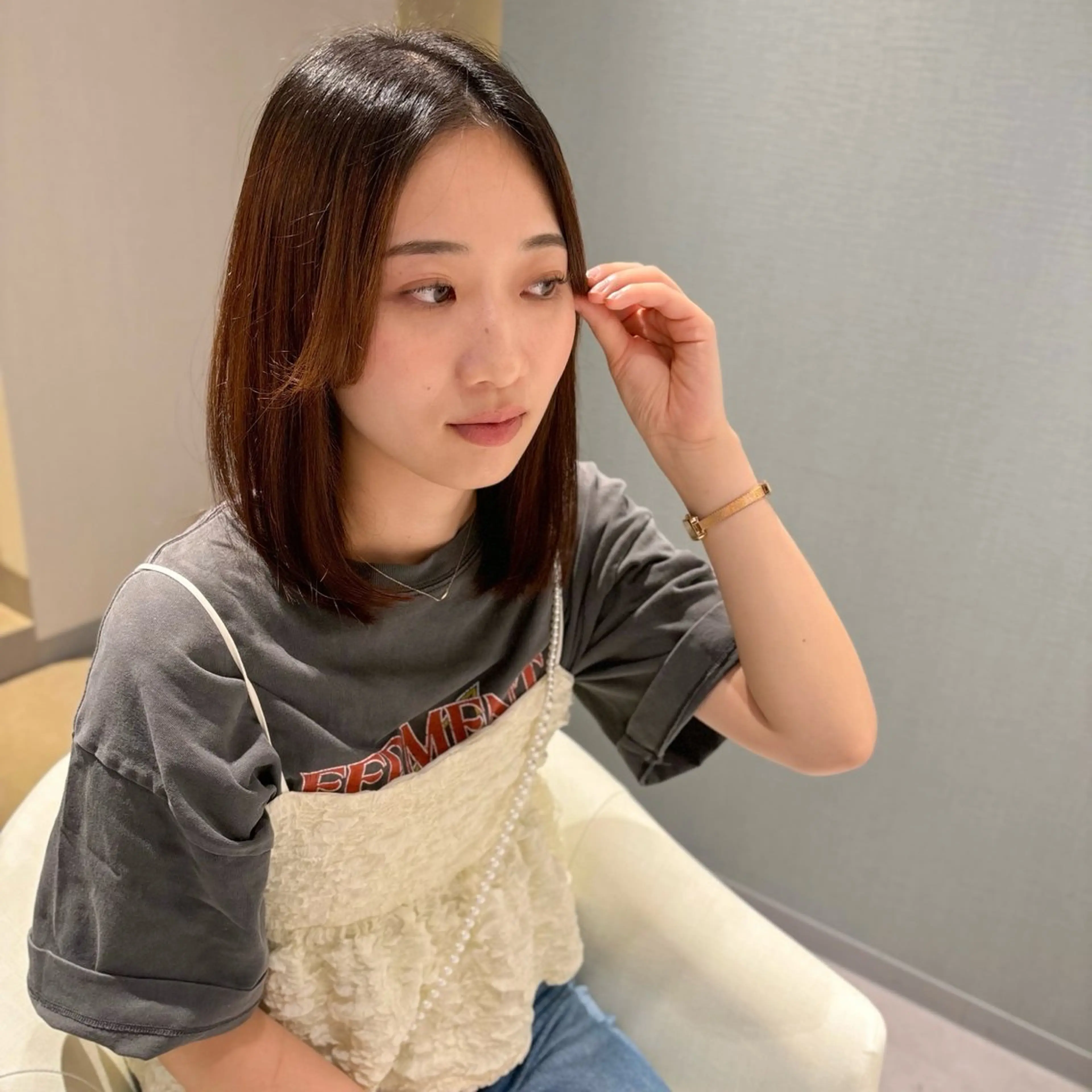 ミディアム 髪質改善 Kaho🌼/メンズ ニュアンスパーマのヘアスタイル