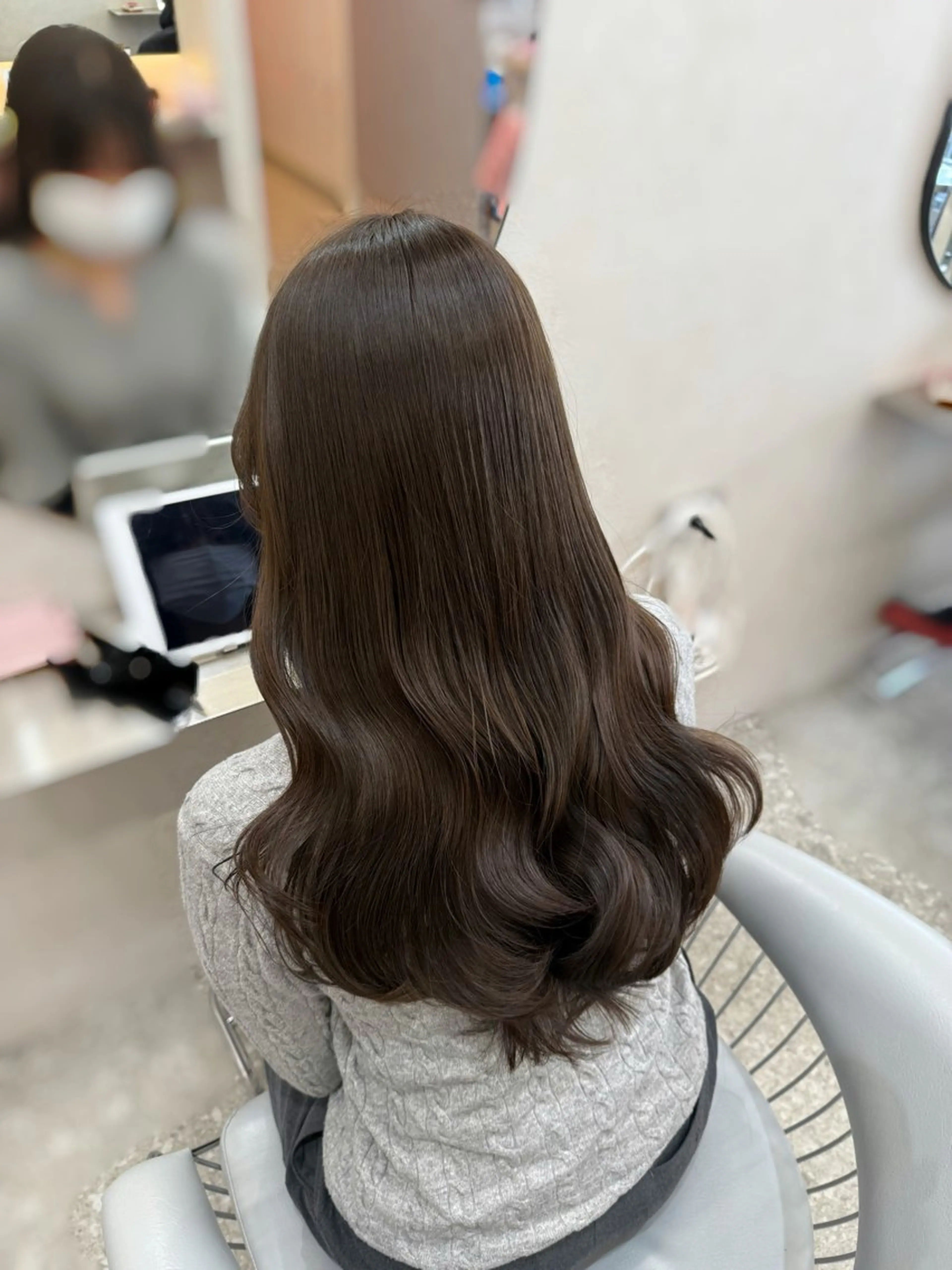 ロング カラー ヘアアレンジ カット ヘアカラー トリートメント 渋谷/韓国レイヤー/ シールエクステ ななのヘアスタイル