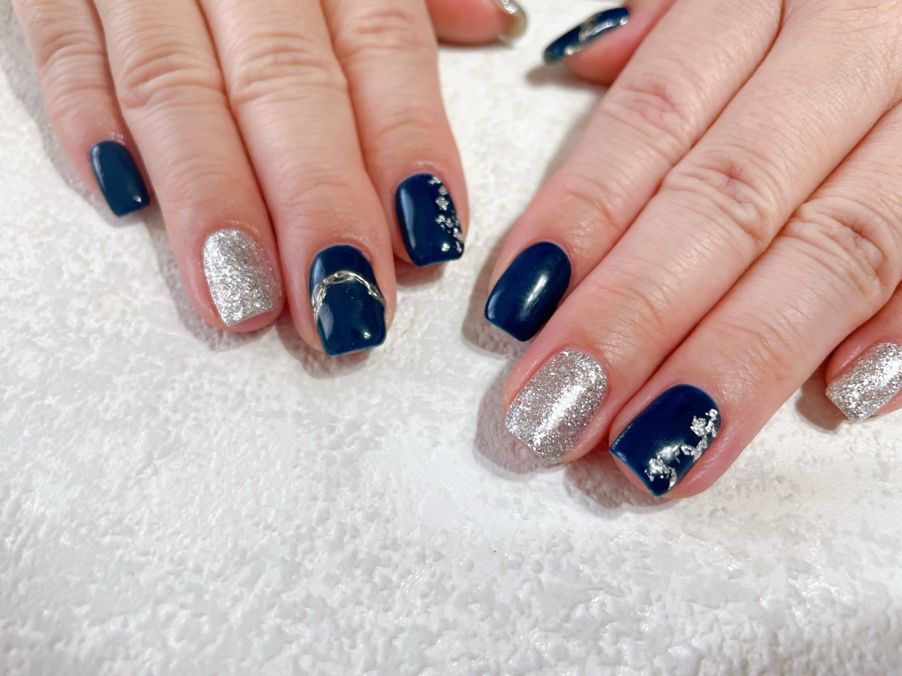 ネイル ジェルネイル 韓国ネイル パラジェル 冬ネイル ハンドネイル kikinail 溝の口のネイルデザイン