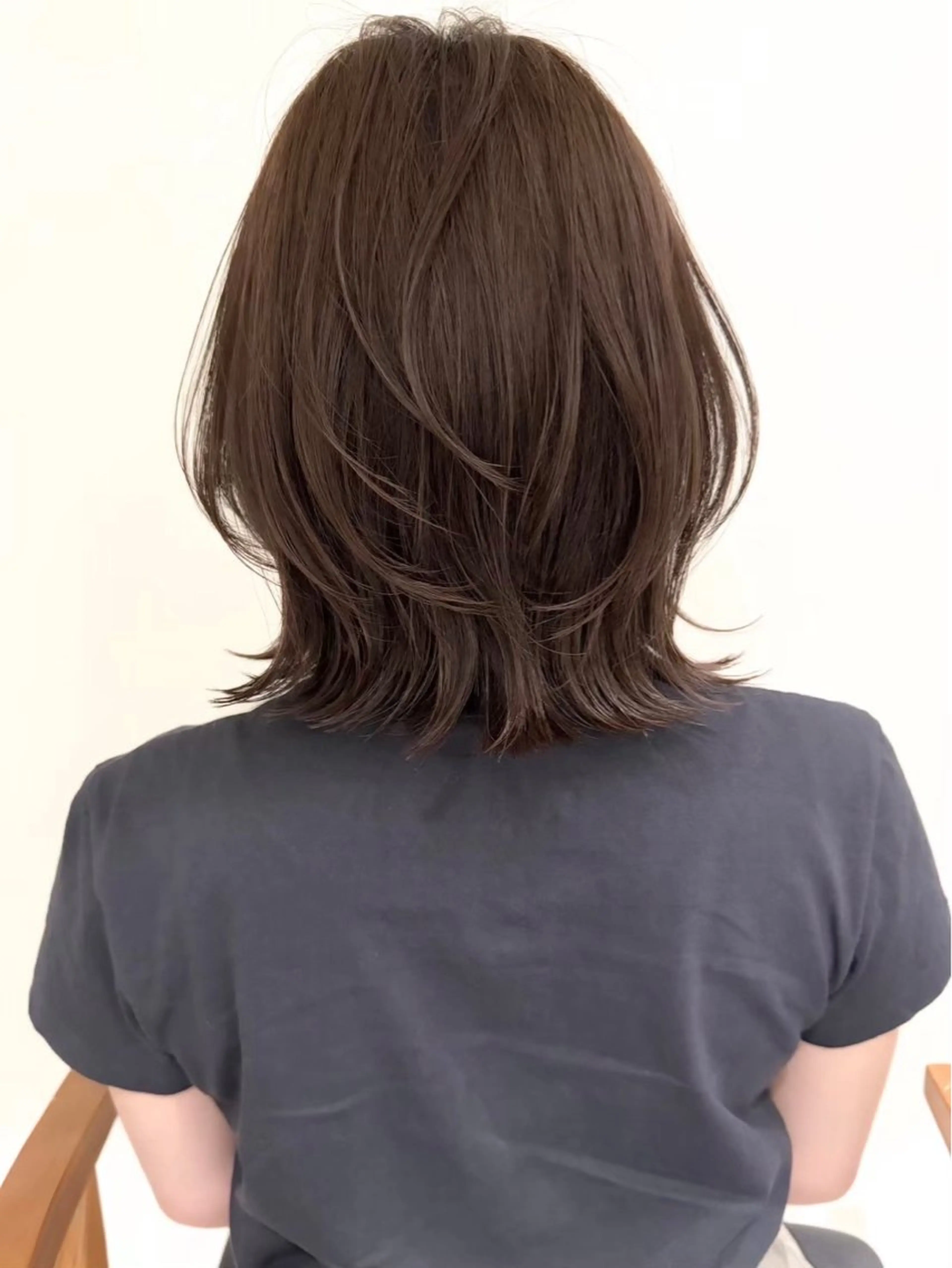 セミロング カラー ヘアアレンジ ヘアカラー トリートメント 艶カラー ／韓国風カラーのヘアスタイル