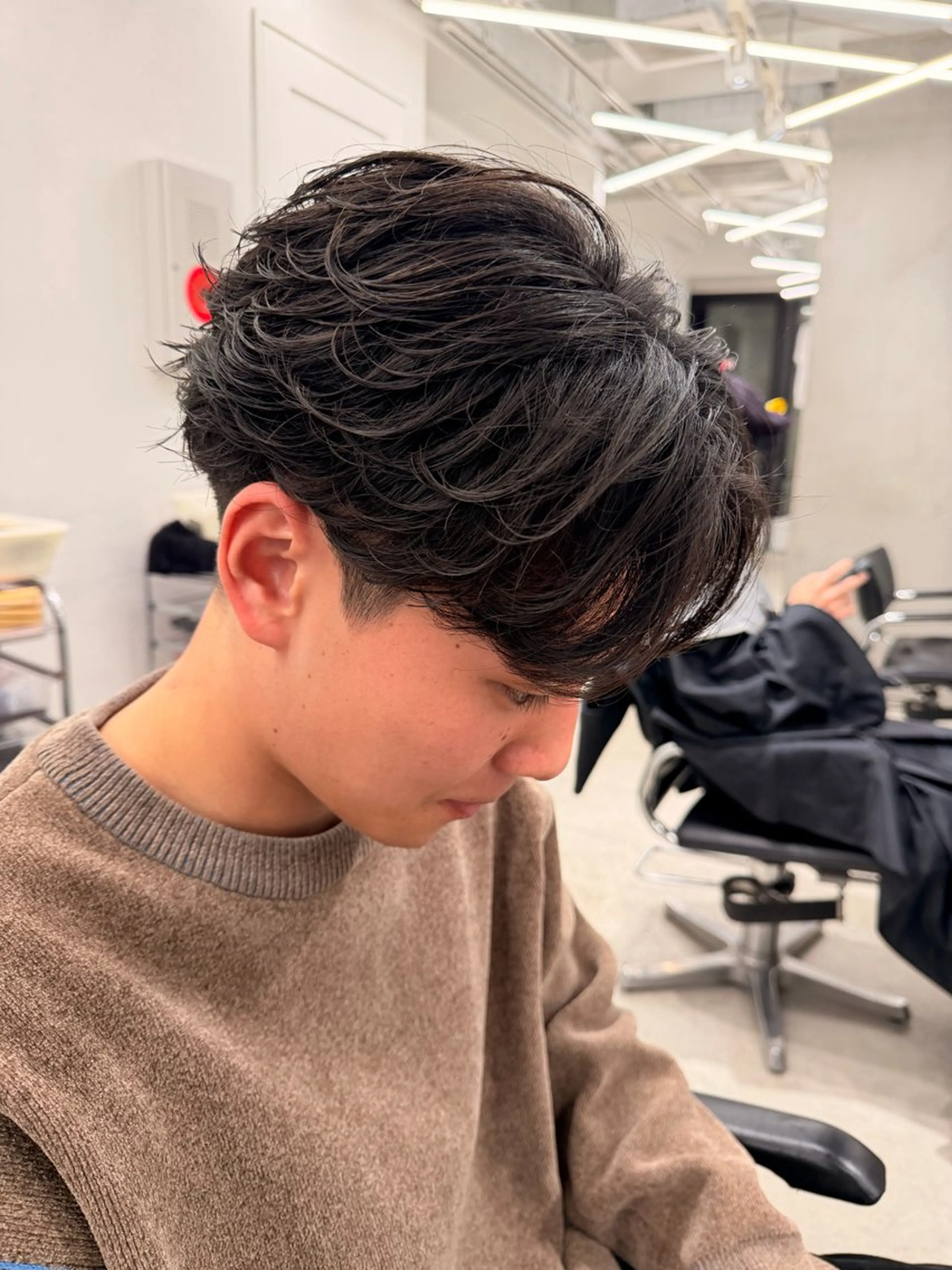 ✨ミニモメンズ限定価格✨カット+フェザーパーマ❤️‍🔥今来てる毛流れ系はこれ‼️の写真