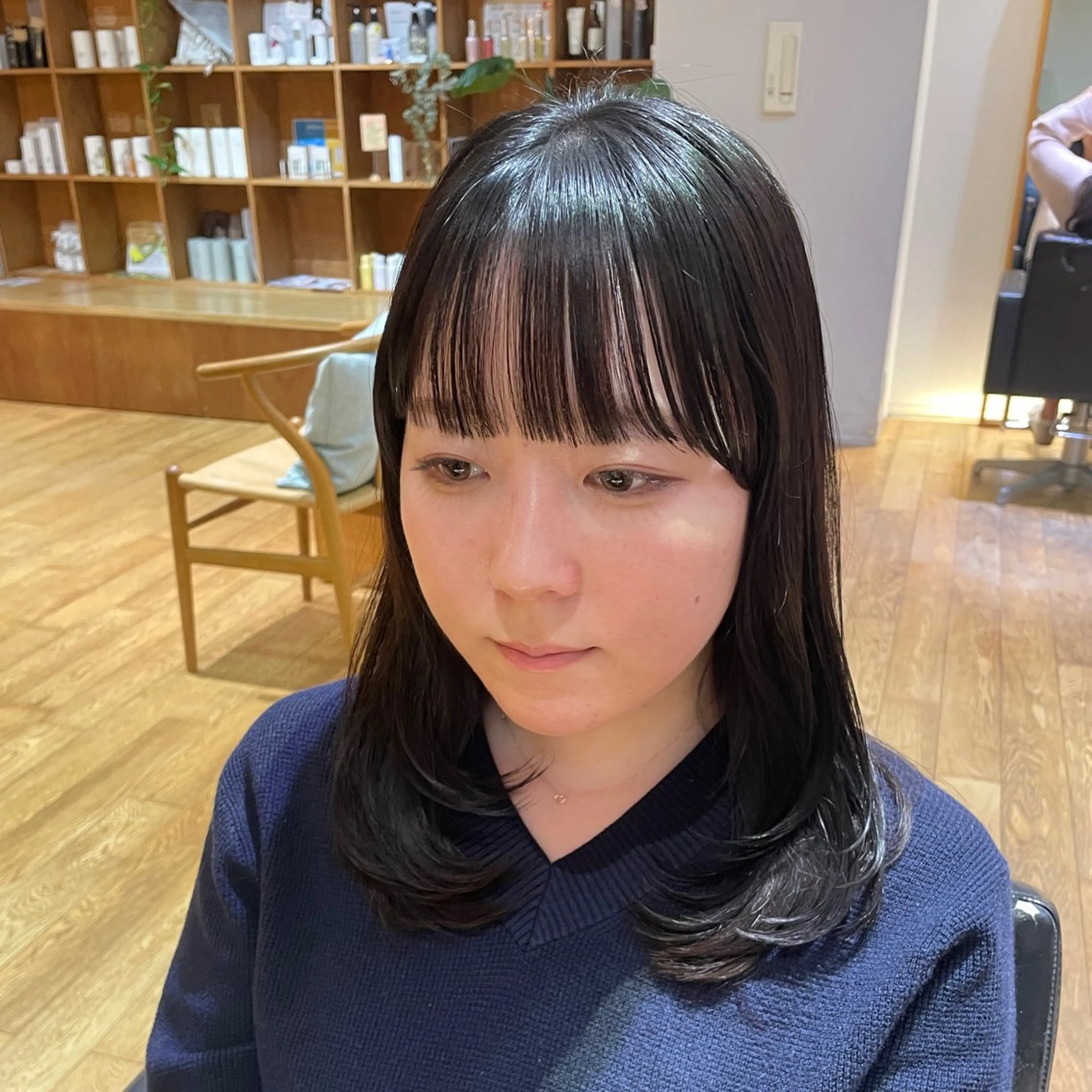 ミディアム カラー パーマ レイヤーカット 縮毛矯正 カット ヘアカラー 縮毛矯正 縮毛矯正/レイヤー 🌙児玉光瑠のヘアスタイル