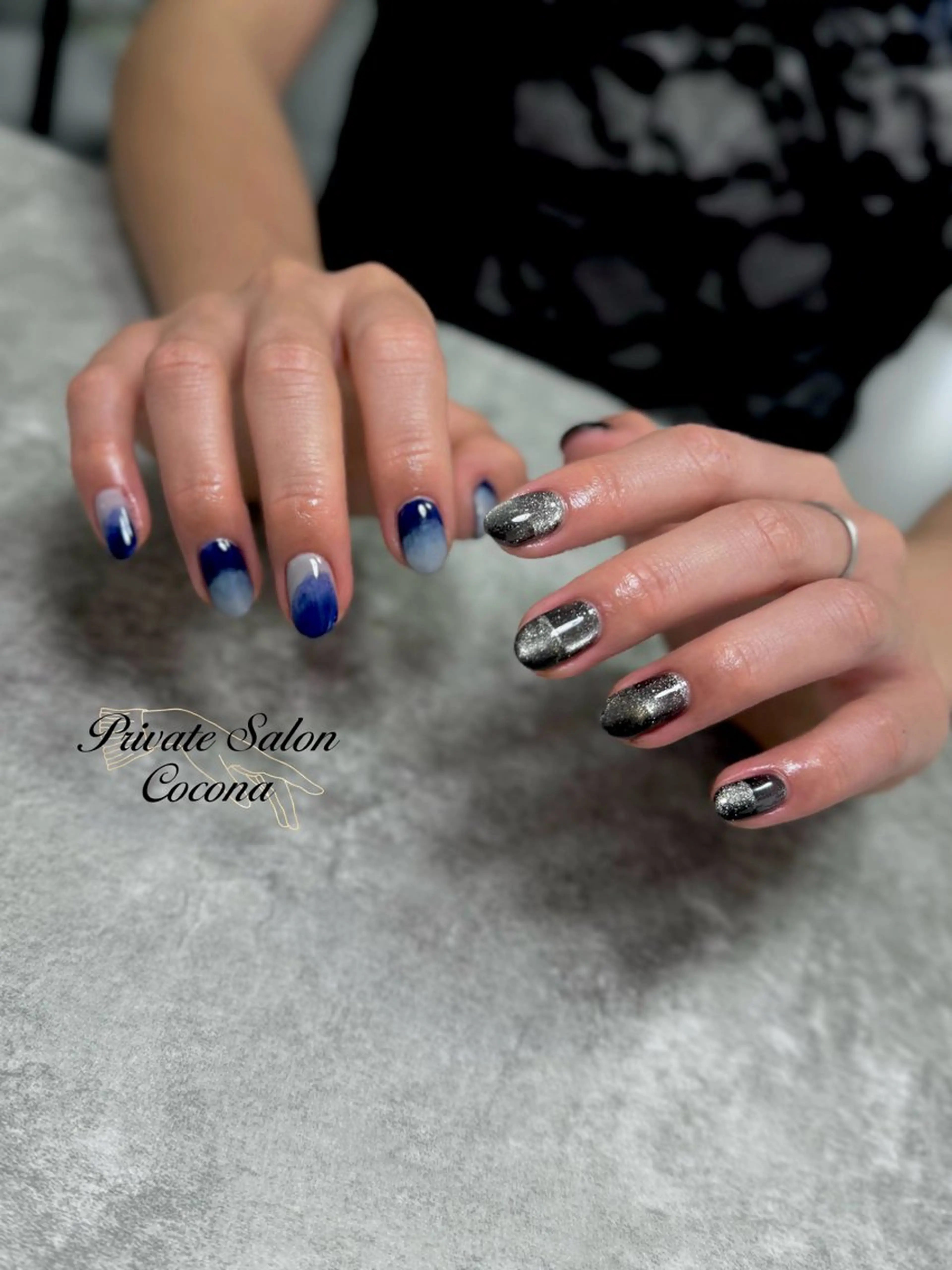 ネイル 持ち込み ニュアンスネイル ハンドネイル プライベートサロン nailcoconaのネイルデザイン