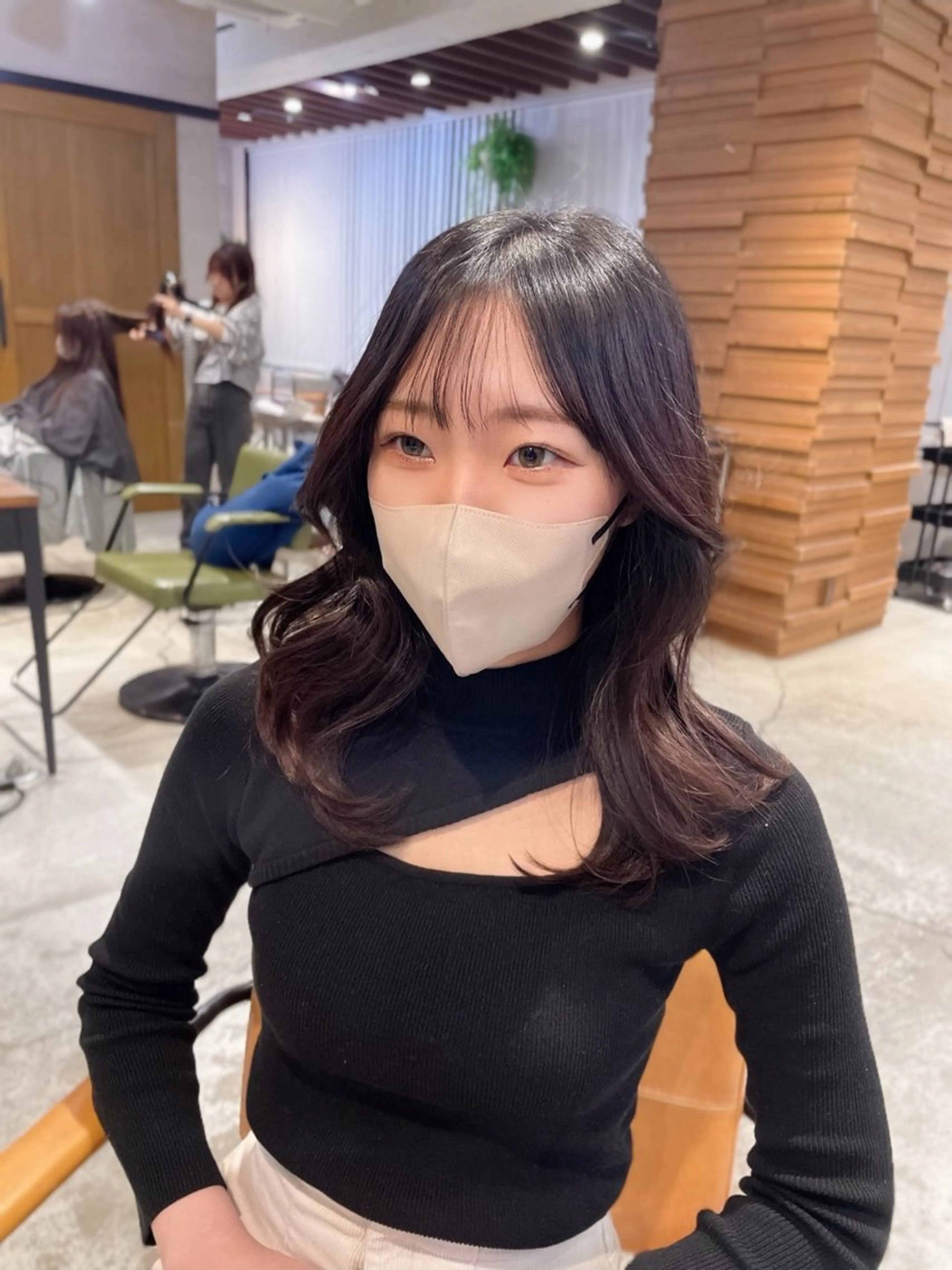 ロング のり🐼顔まわり/ 韓国/レイヤーカットのヘアスタイル
