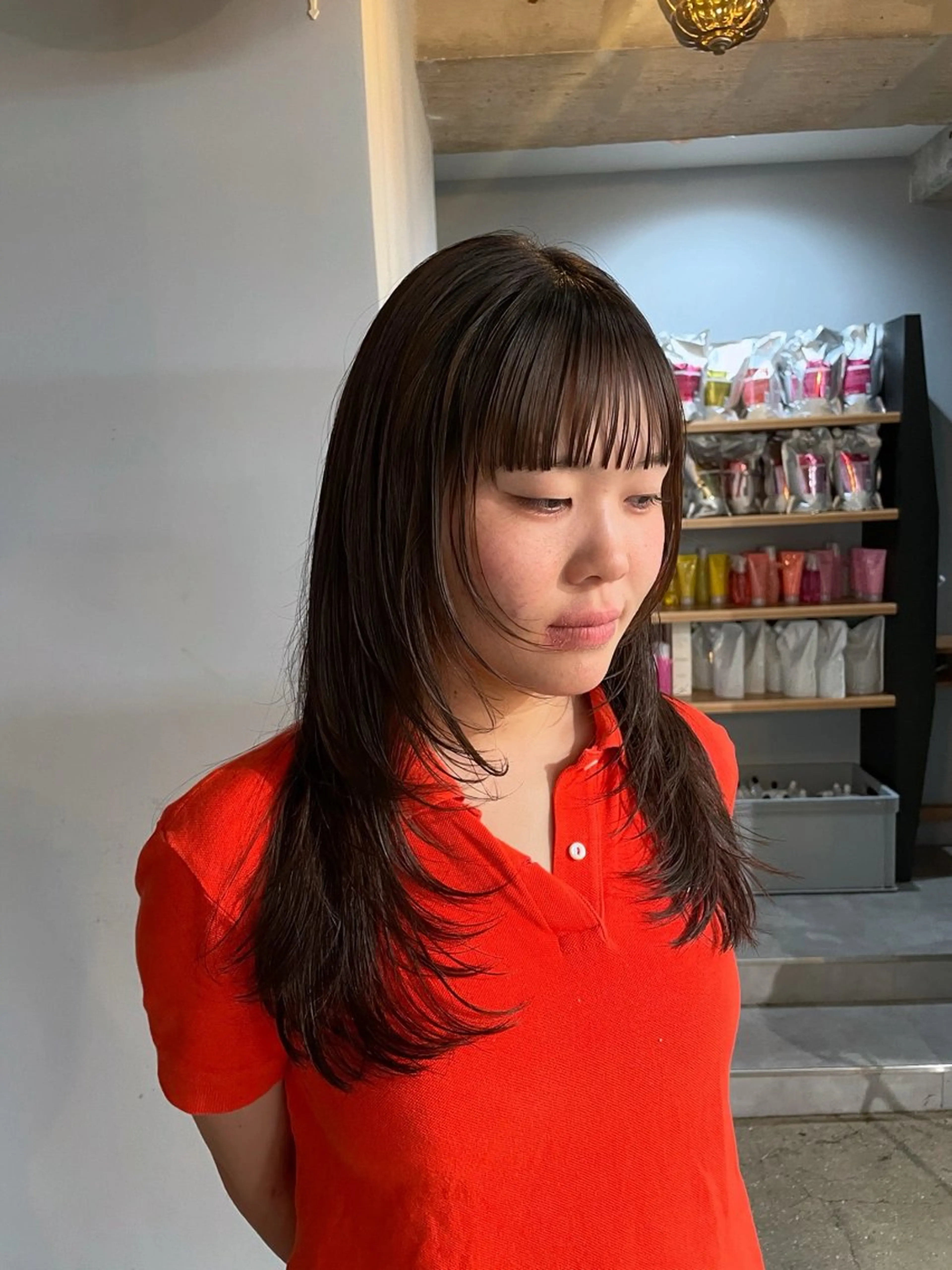 ロング カット アライ レンカのヘアスタイル
