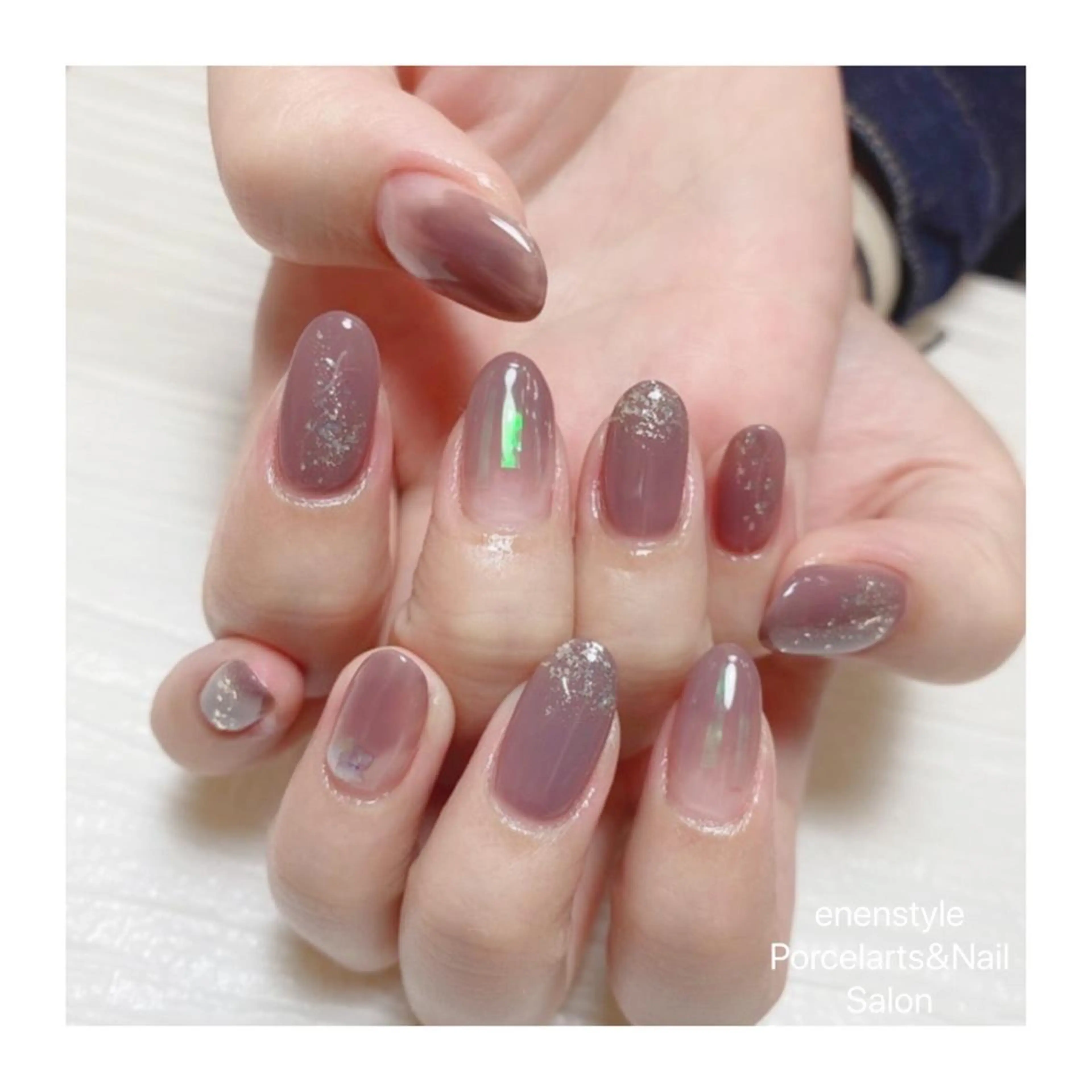 ミディアム ネイル ハンドネイル 👑enen style👑のネイルデザイン