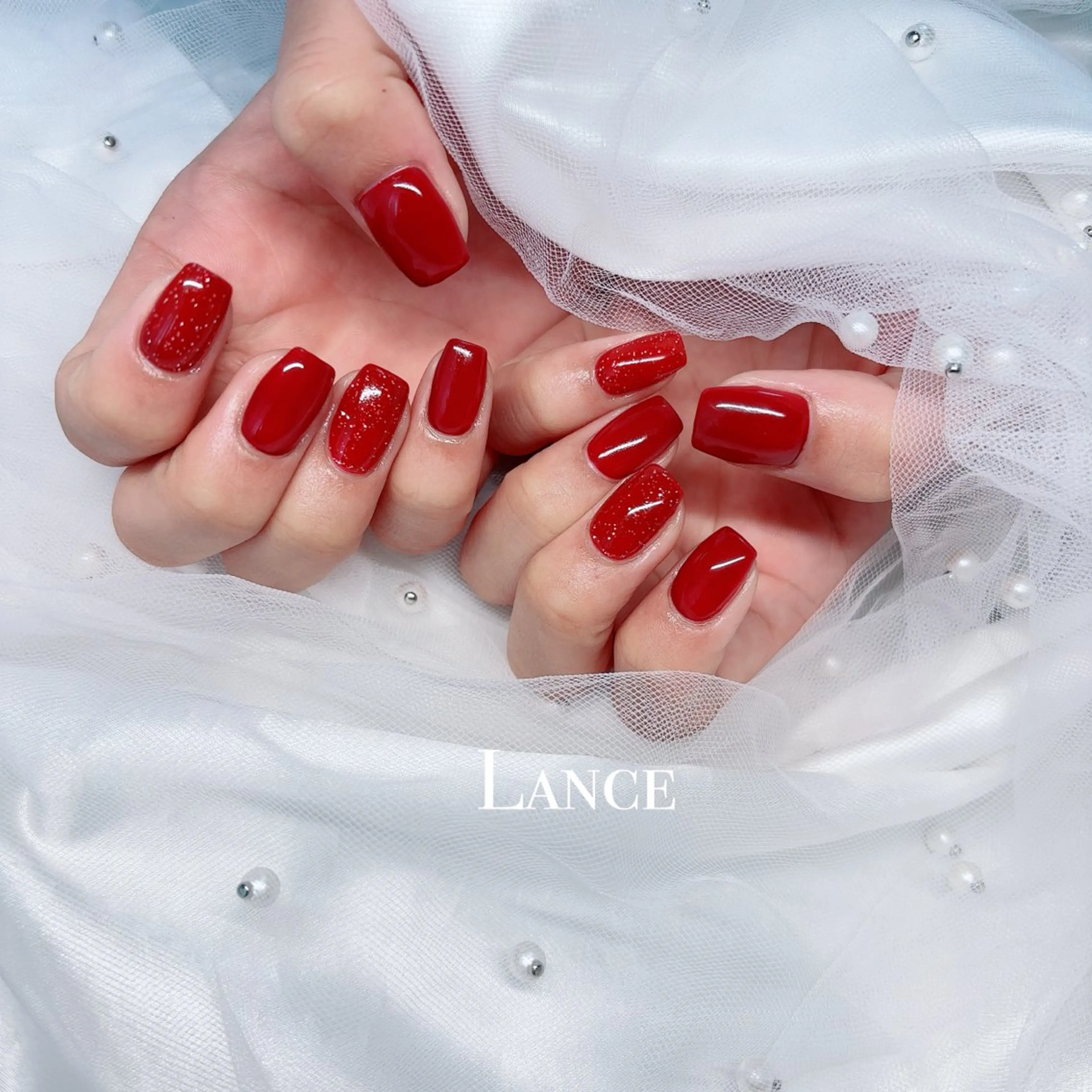 ネイル オーロラネイル フットネイル 韓国ネイル マグネットネイル ワンホンネイル Lance nailのネイルデザイン