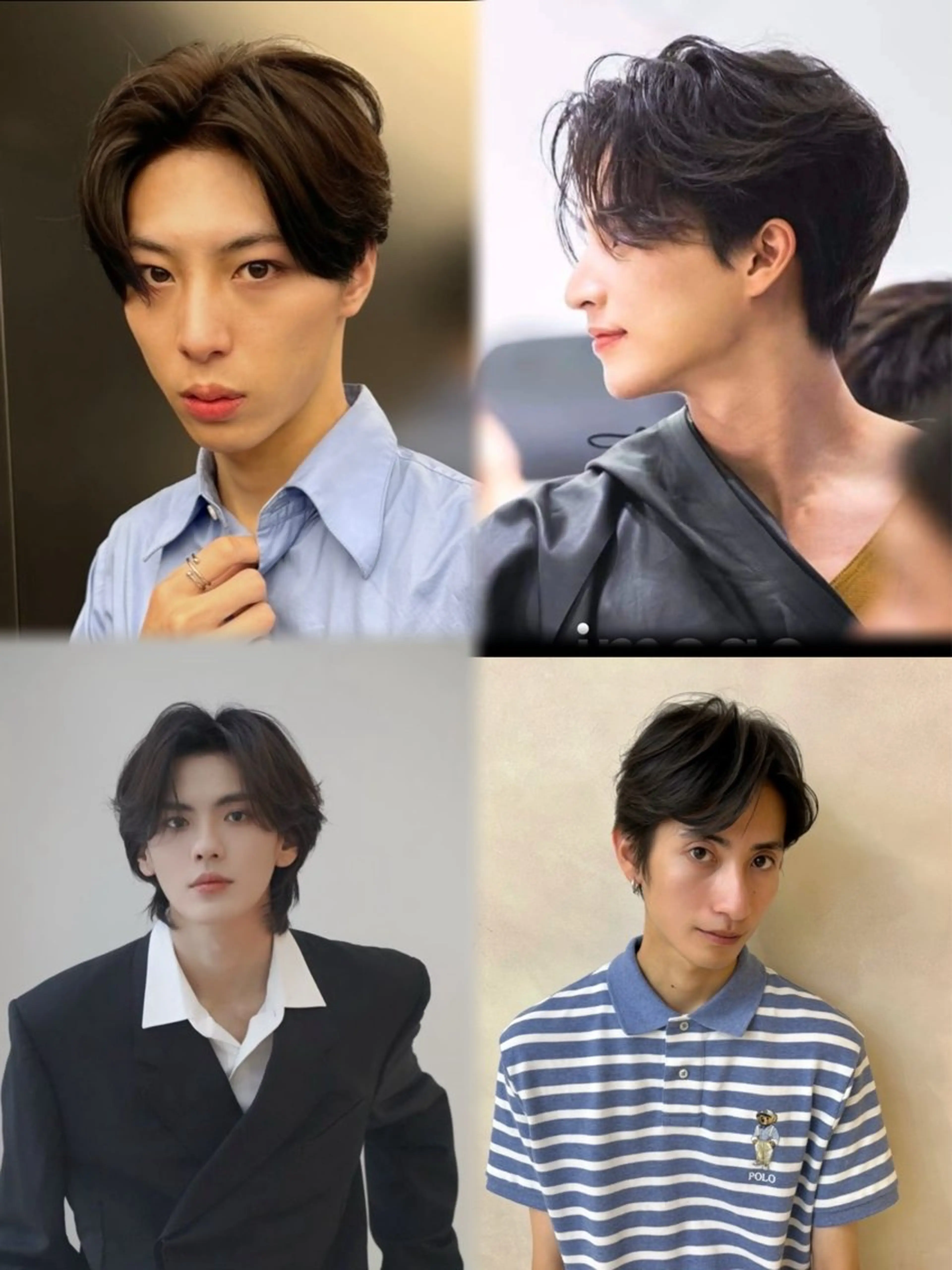 ミディアム カット ヘアカラー 新宿/韓国レイヤー/ 顔まわり/メンズヘアのヘアスタイル