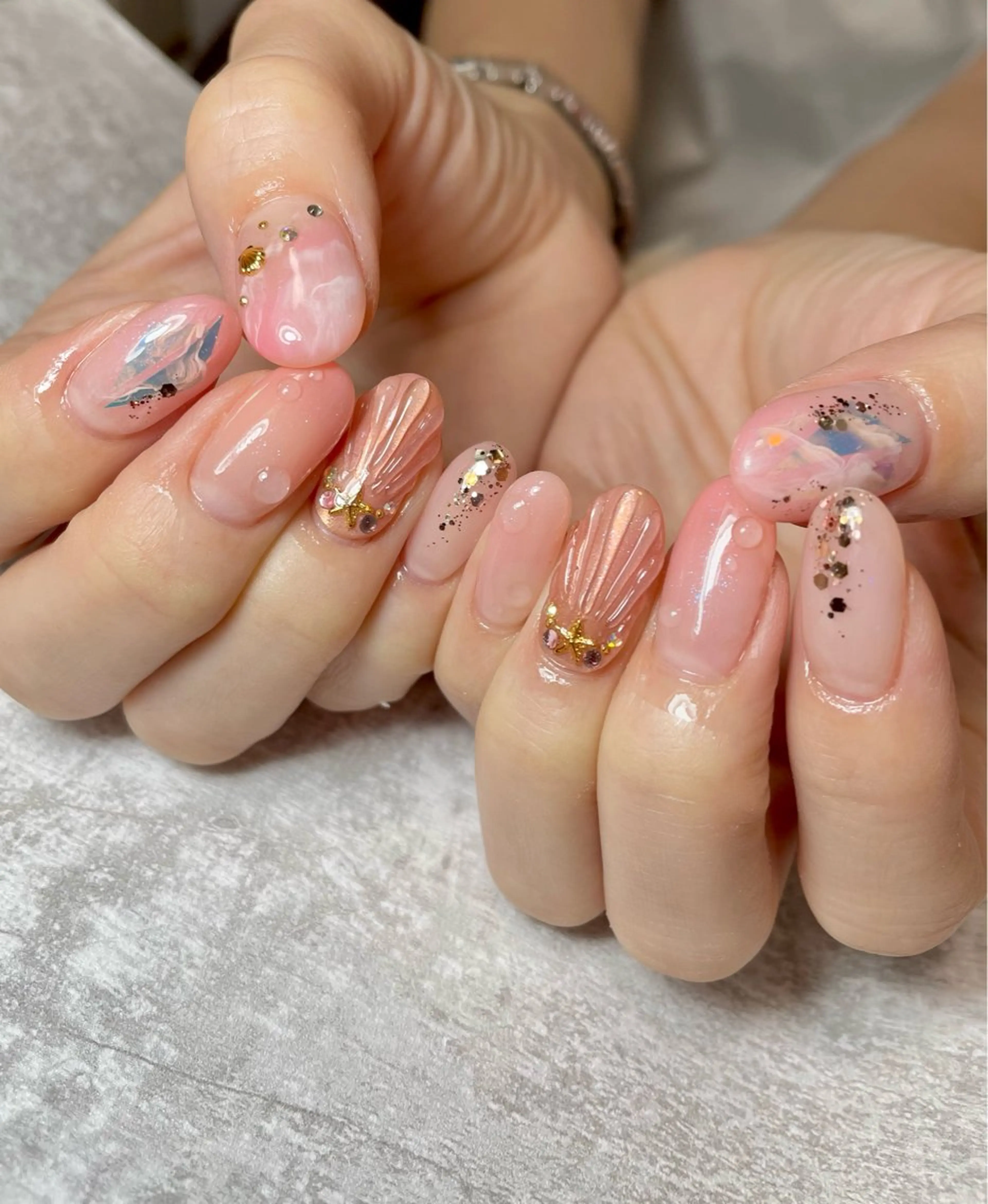 ネイル アートネイル ニュアンスネイル 夏ネイル BEAUTY GARDEN 【nail salon unseul】所属・nana .のネイルデザイン
