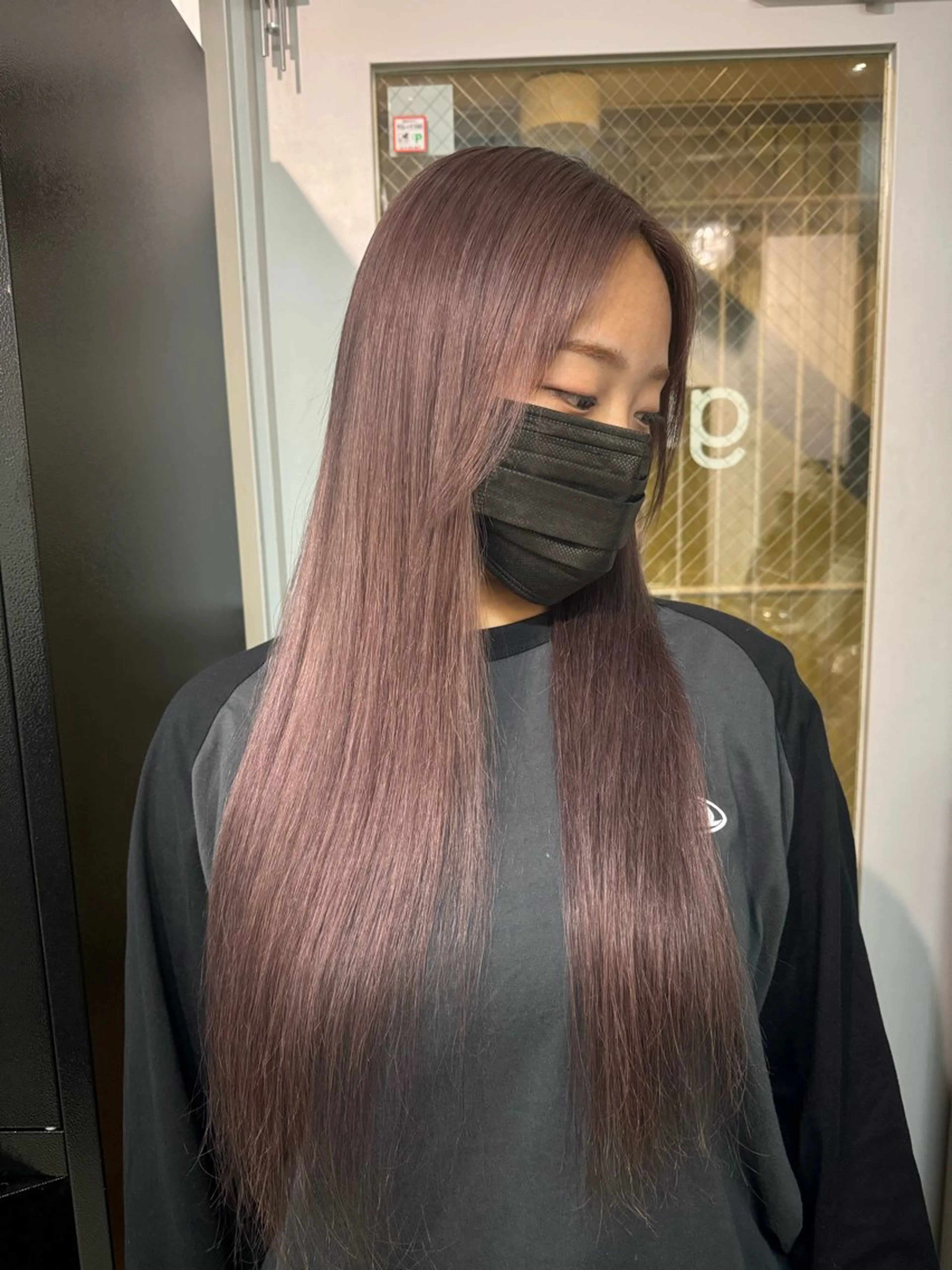 ロング カラー ハイトーン&髪質改善 ＆韓国エクステ🤎のヘアスタイル