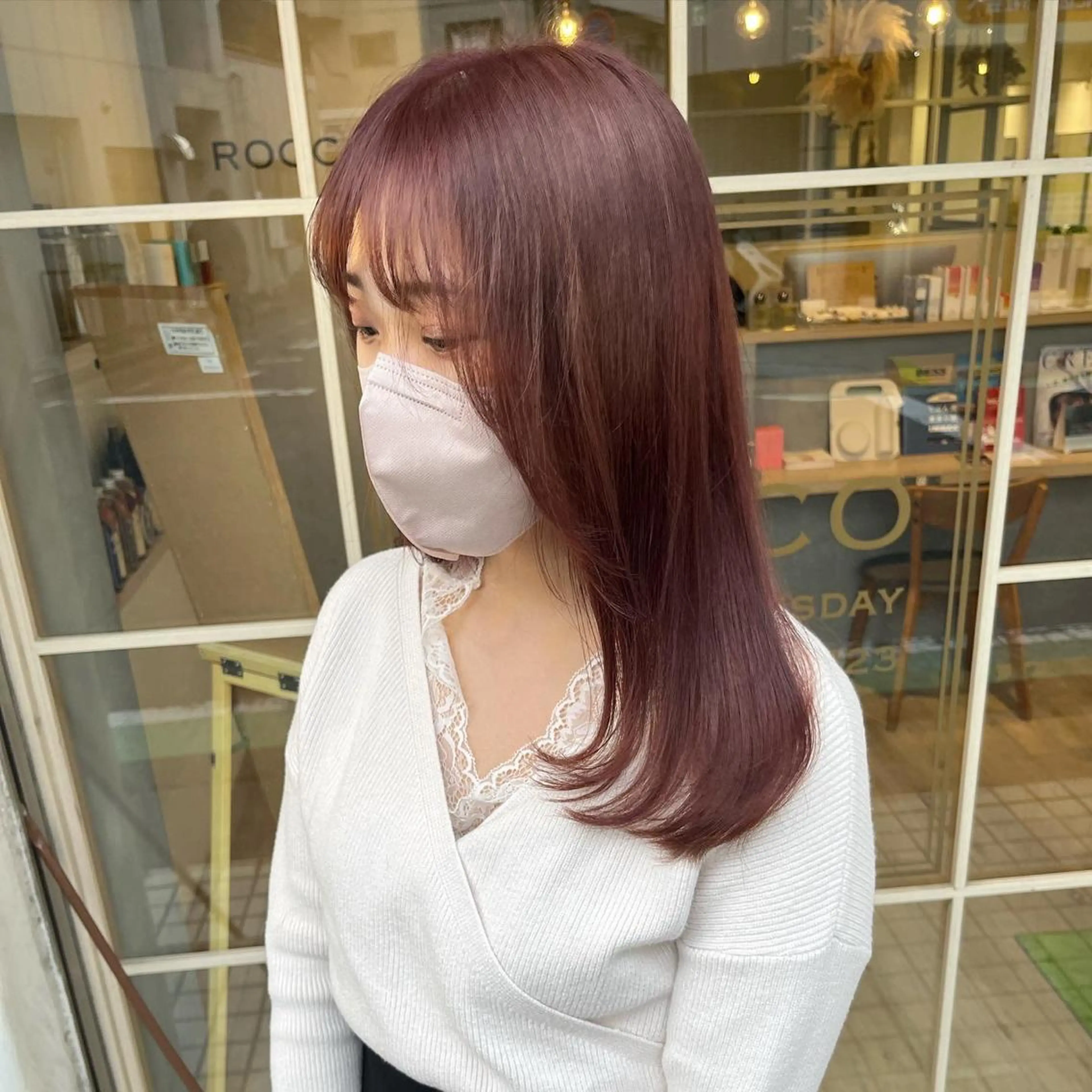 セミロング ヘアカラー MAI ROCCO3rdのヘアスタイル