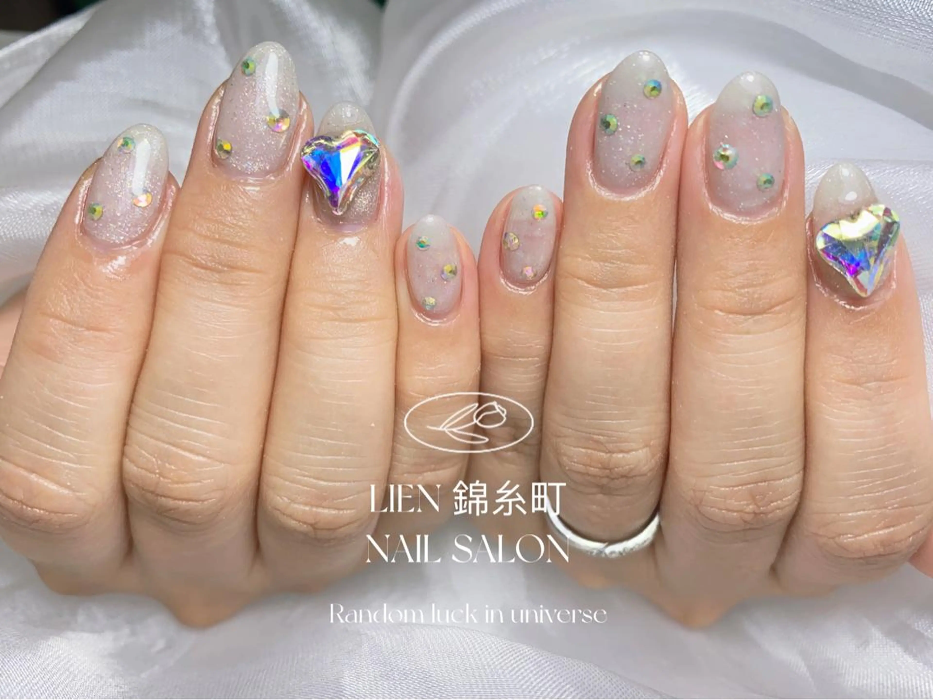 ネイル ハート ハンドネイル Lien  _リエン リエンのネイルデザイン