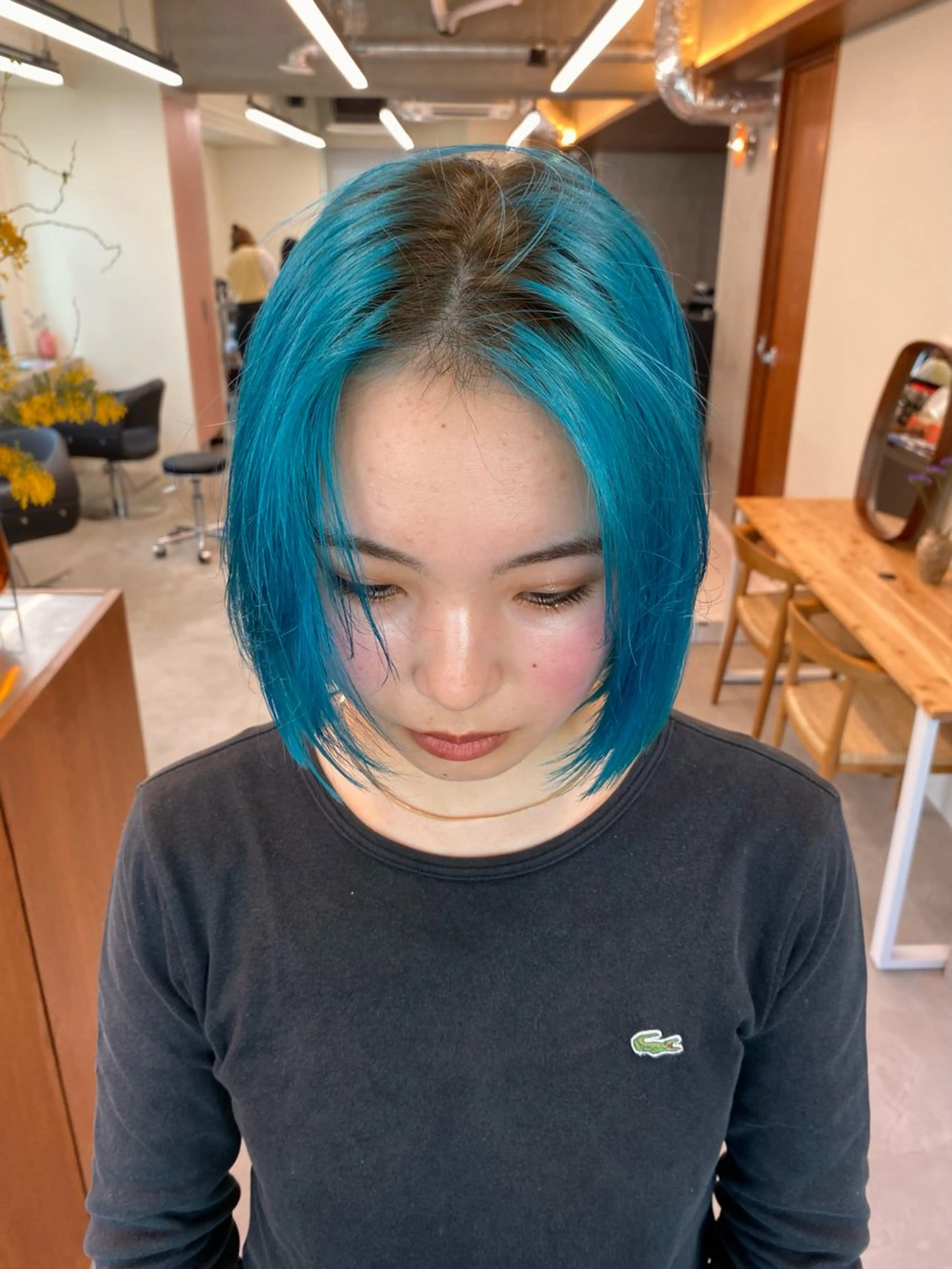 ショート カラー ヘアカラー トリートメント YUUKI/ウルフ .ボブパーマのヘアスタイル