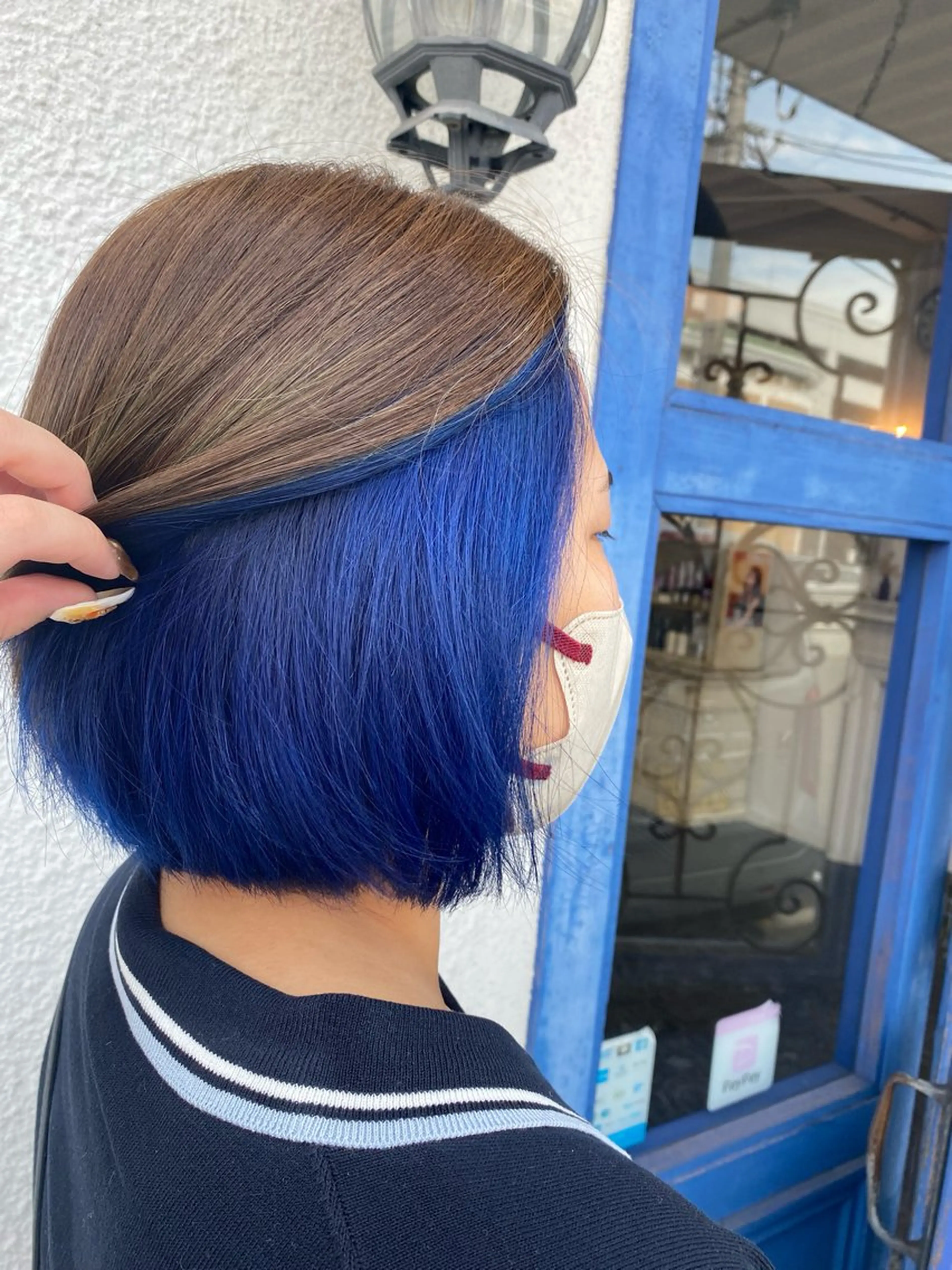 カラー ブリーチ ブルーカラー ヘアカラー SET-UP りこ🧸のヘアスタイル