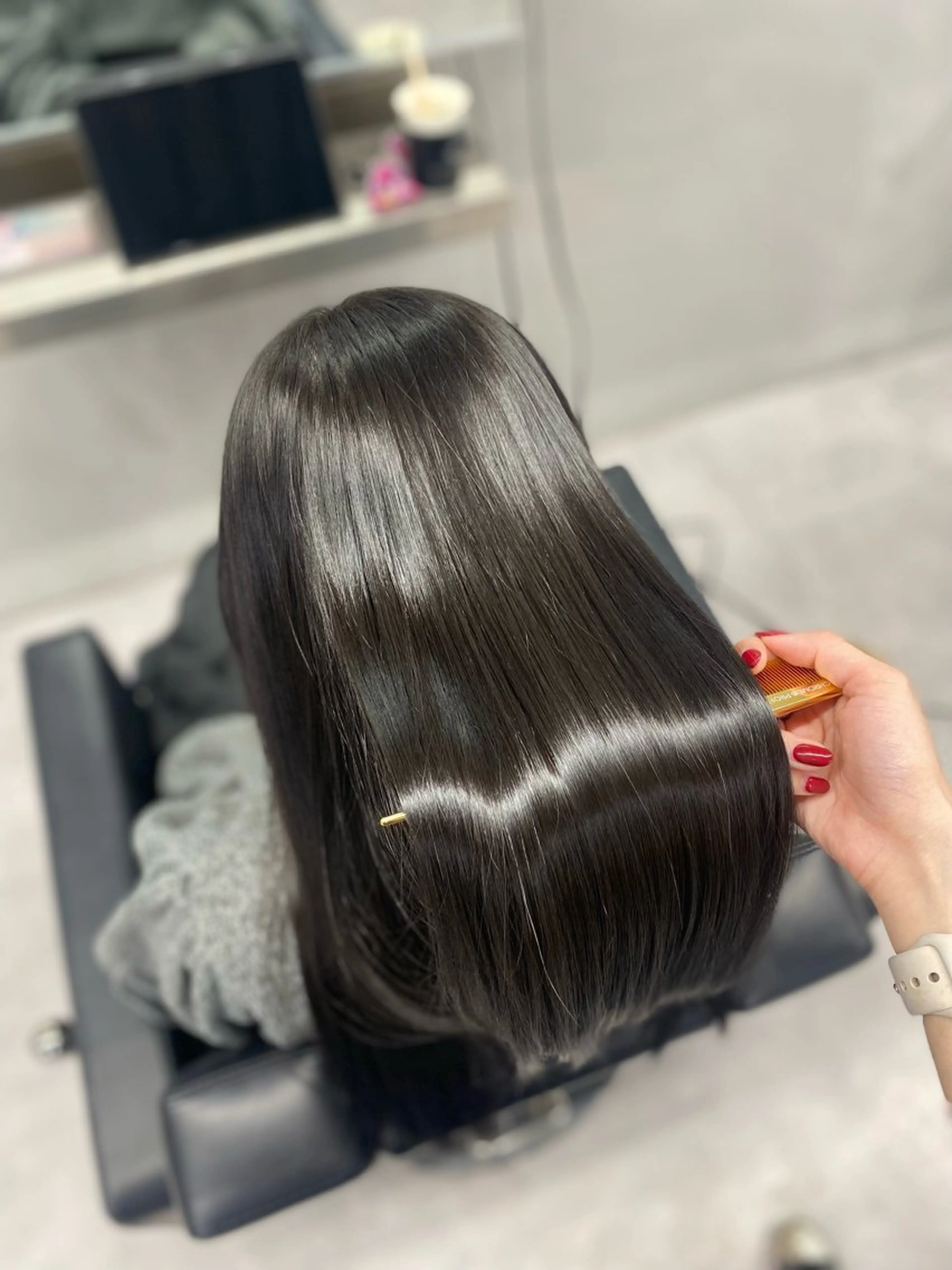 セミロング トリートメント 艶髪/縮毛矯正 🫧辻野海羽のヘアスタイル