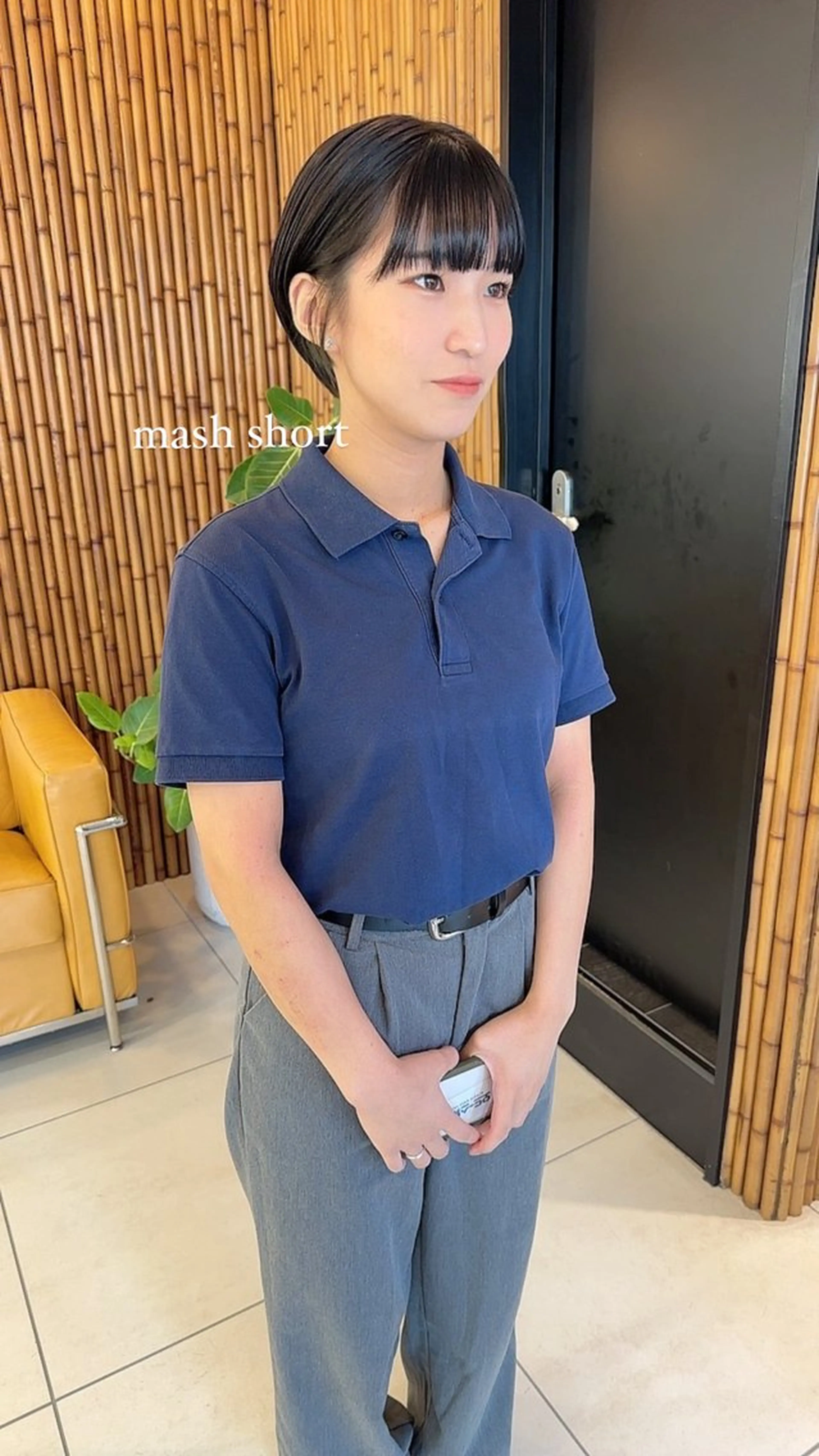 ショート カラー 丸みショート ショートヘア 山下恋佳/矢場町/ ブリーチ/ショートのヘアスタイル