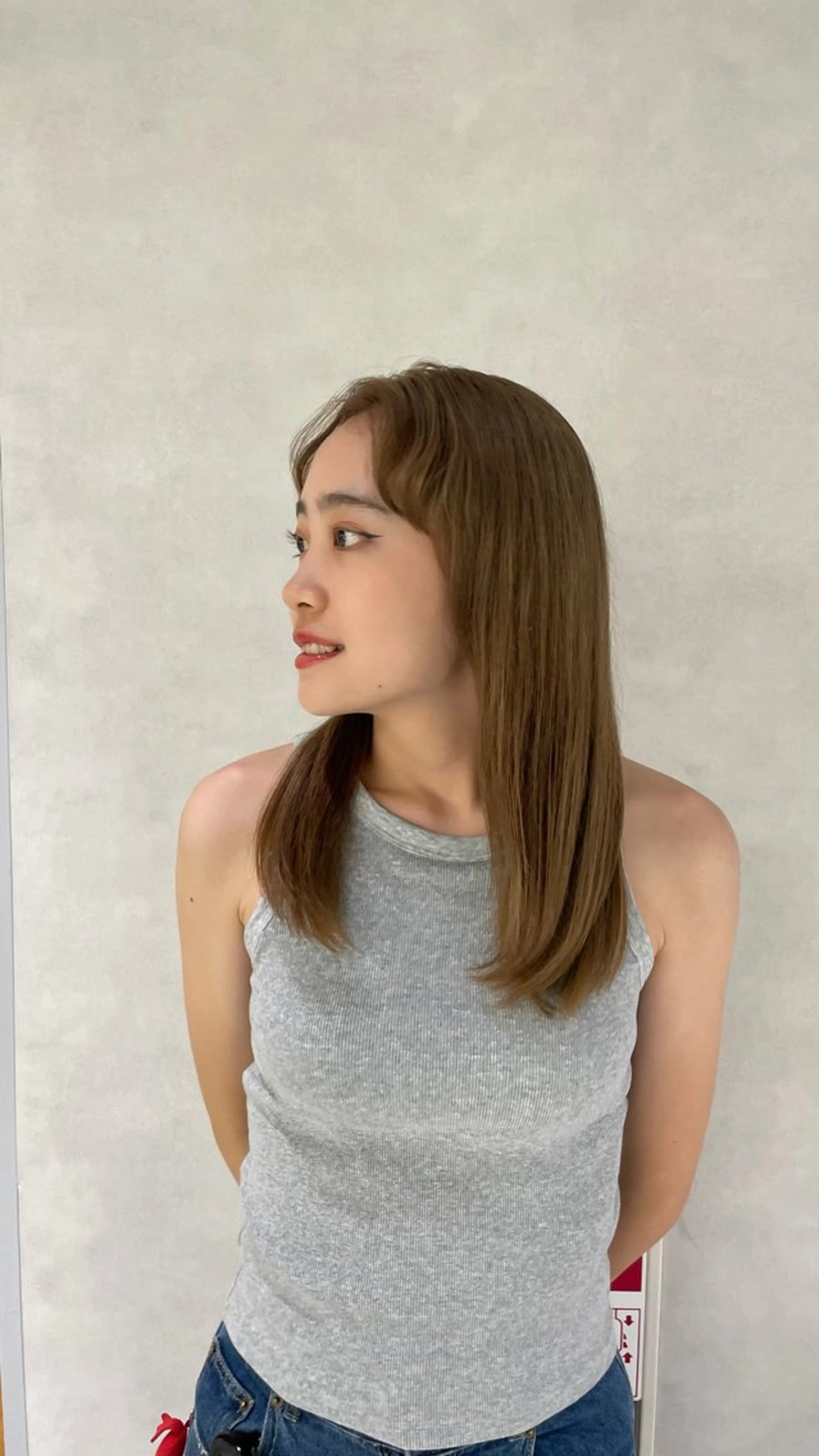 カラー パツボブ/レイヤー 西梅田/かえで🎀のヘアスタイル