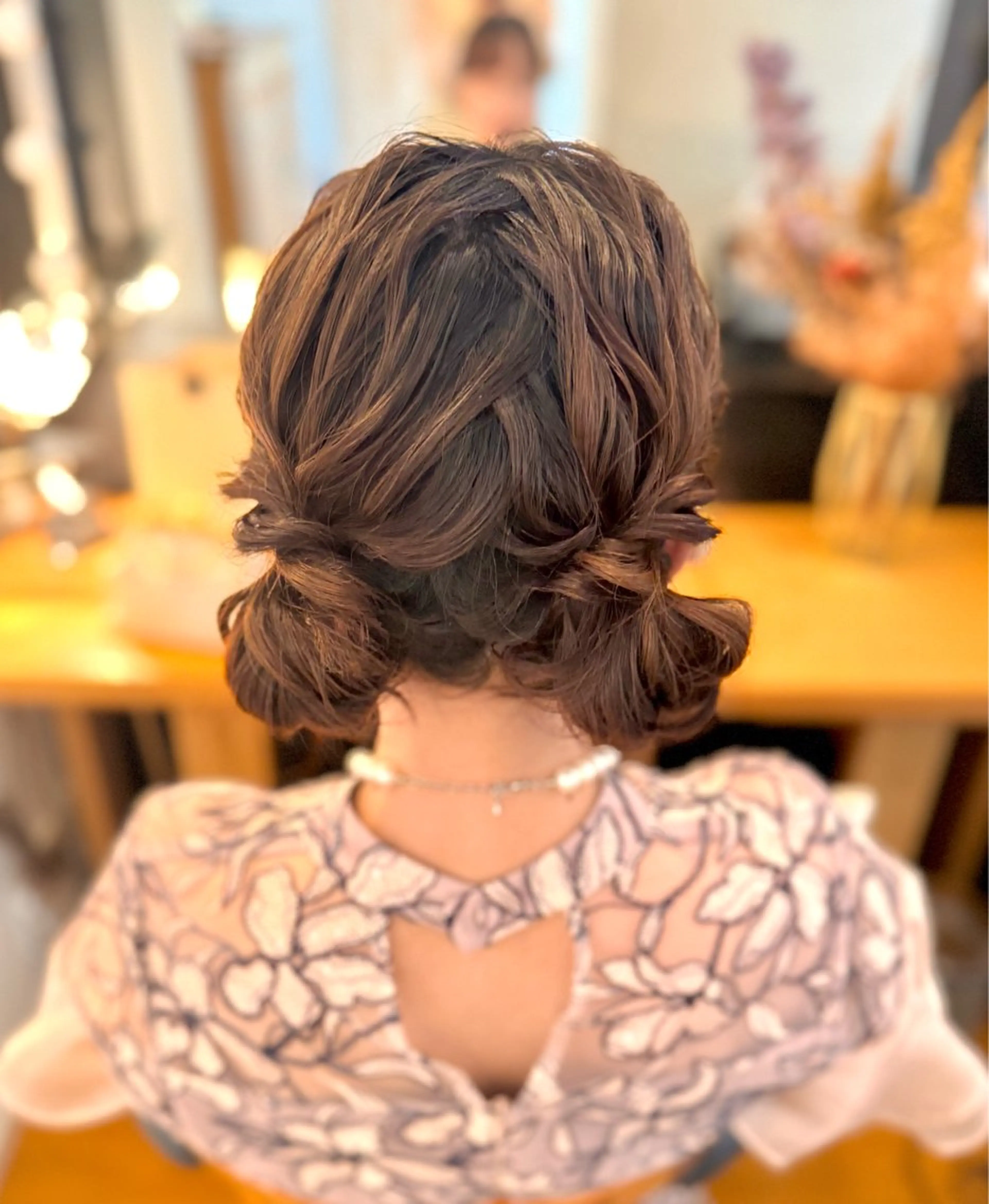 ミディアム お団子ヘア ヘアセット 札幌円山ヘアメイク/ バーガスのその他イメージ