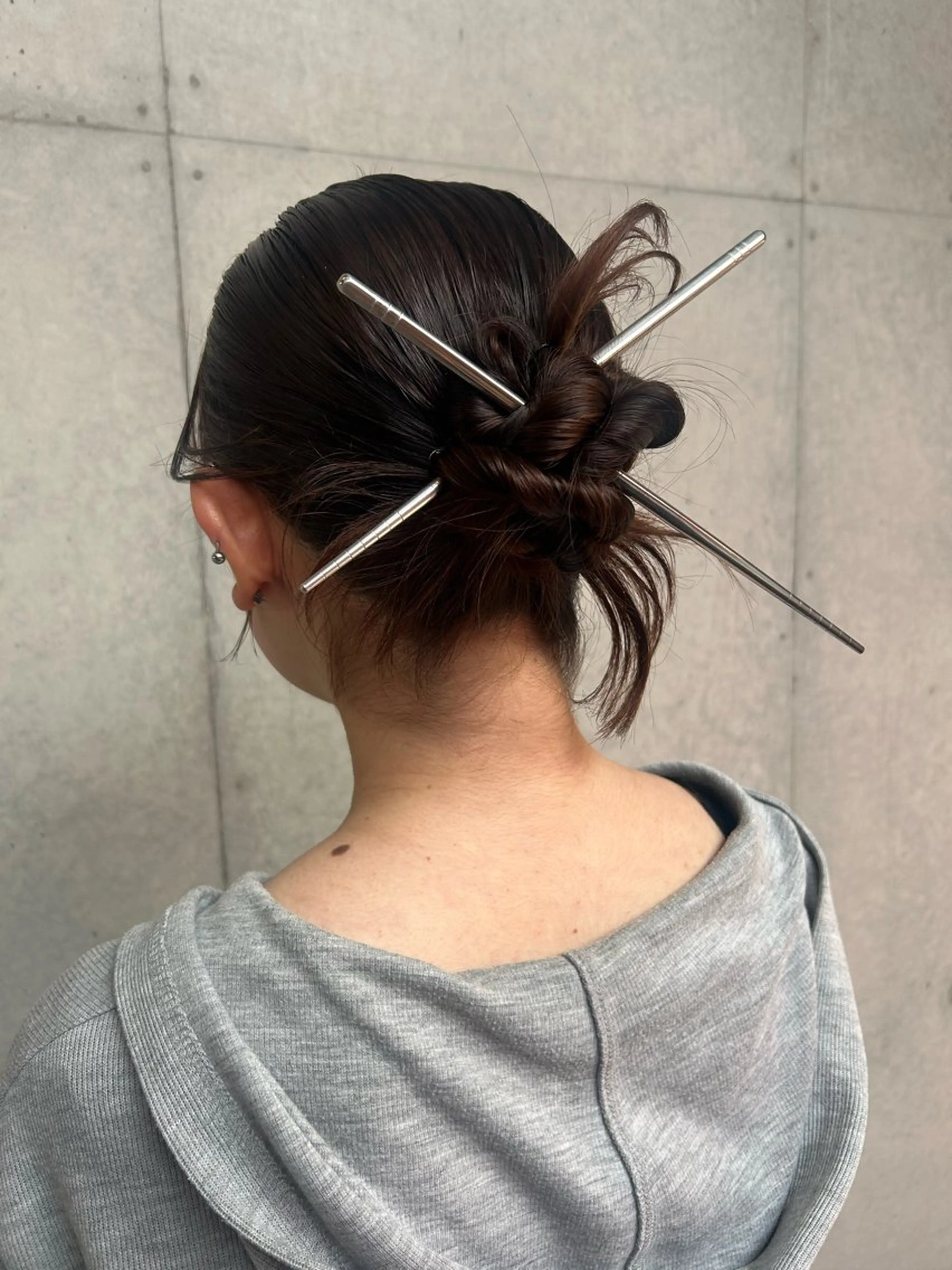 セミロング ヘアアレンジ 着付け 勝野 麻美のヘアスタイル