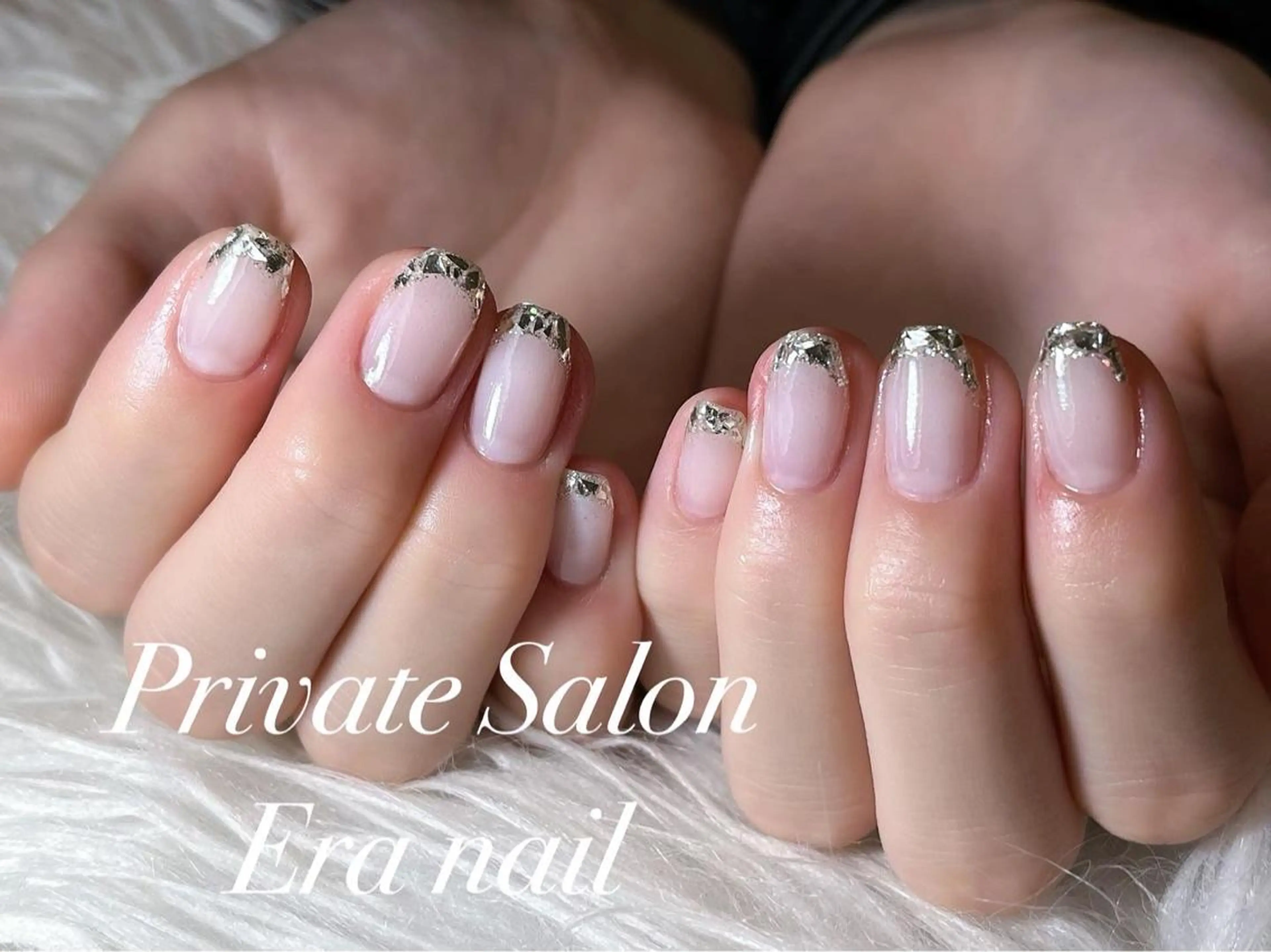 ネイル フレンチネイル ガラスフレンチ Era nailのネイルデザイン