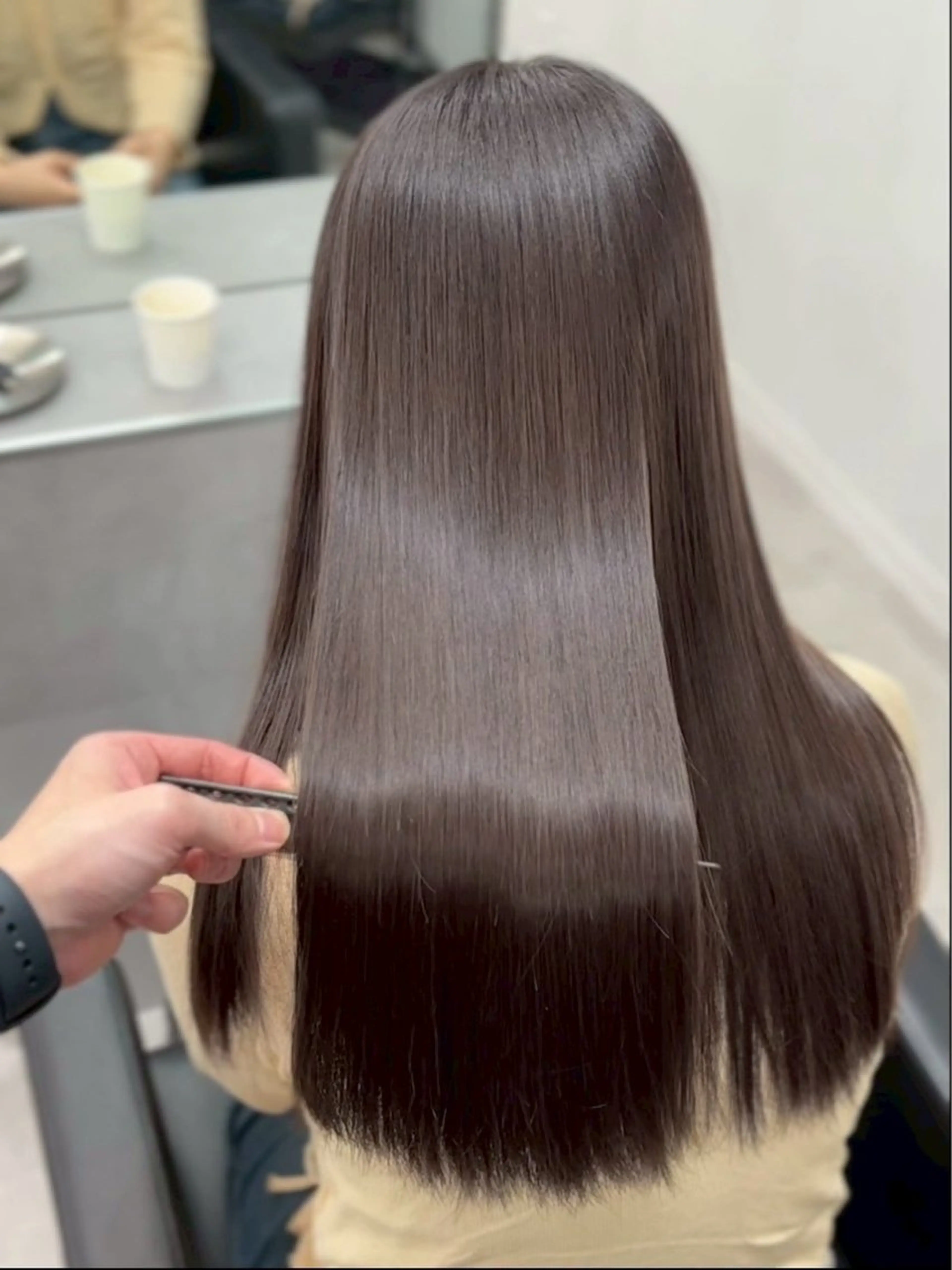 🪐【カットなし】縮毛矯正＋トリートメント🪐の写真