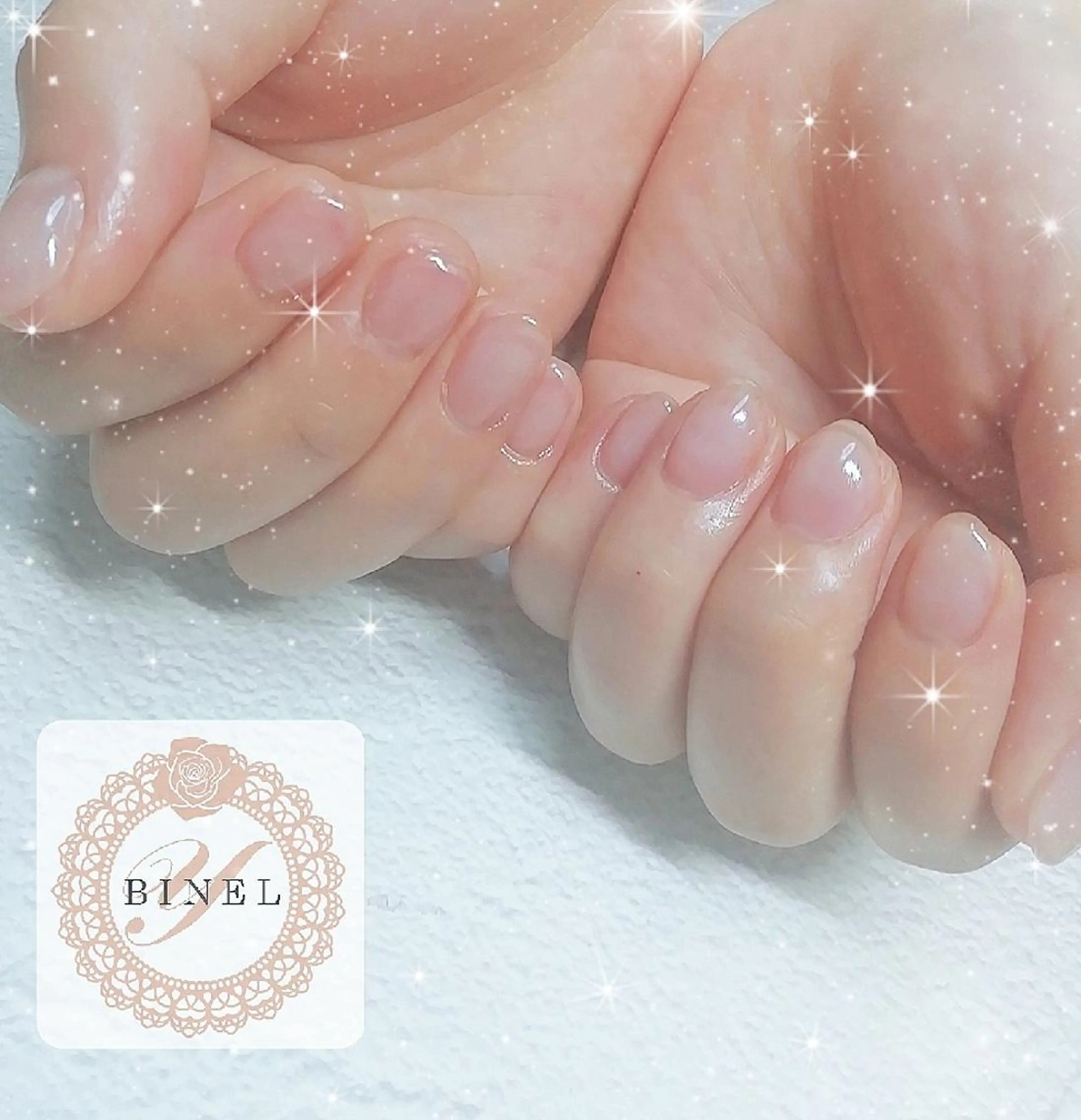 ネイル クリアネイル オフィスネイル ハンドネイル Nail Salon Y.BINELのネイルデザイン