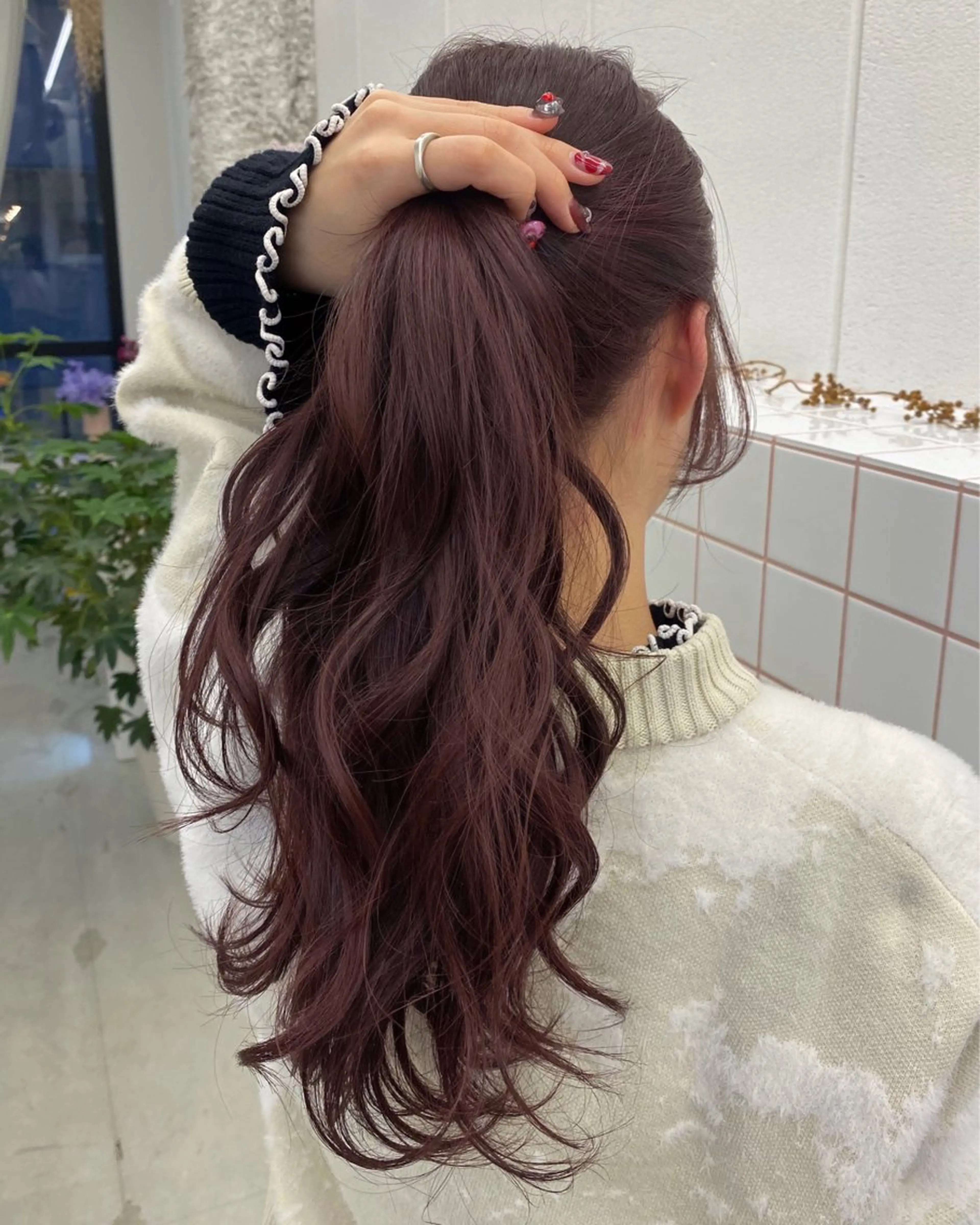 ロング カラー ブラウンカラー ピンクカラー ピンクブラウン NIKO/名古屋/ 髪質改善/艶髪のヘアスタイル