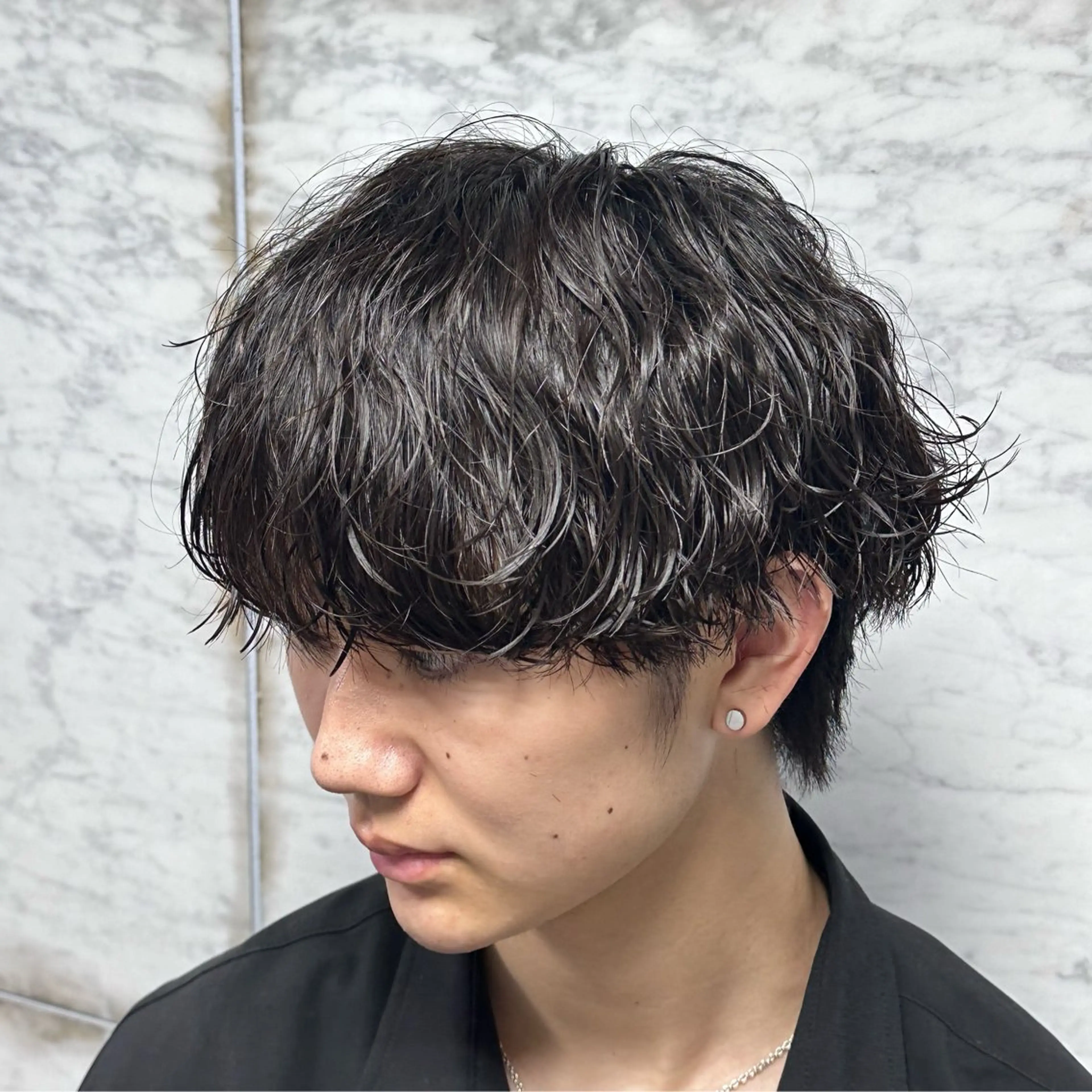 パーマ ヘアアレンジ メンズ カット パーマ 梅田/メンズパーマ /短髪/田中崇奨のヘアスタイル