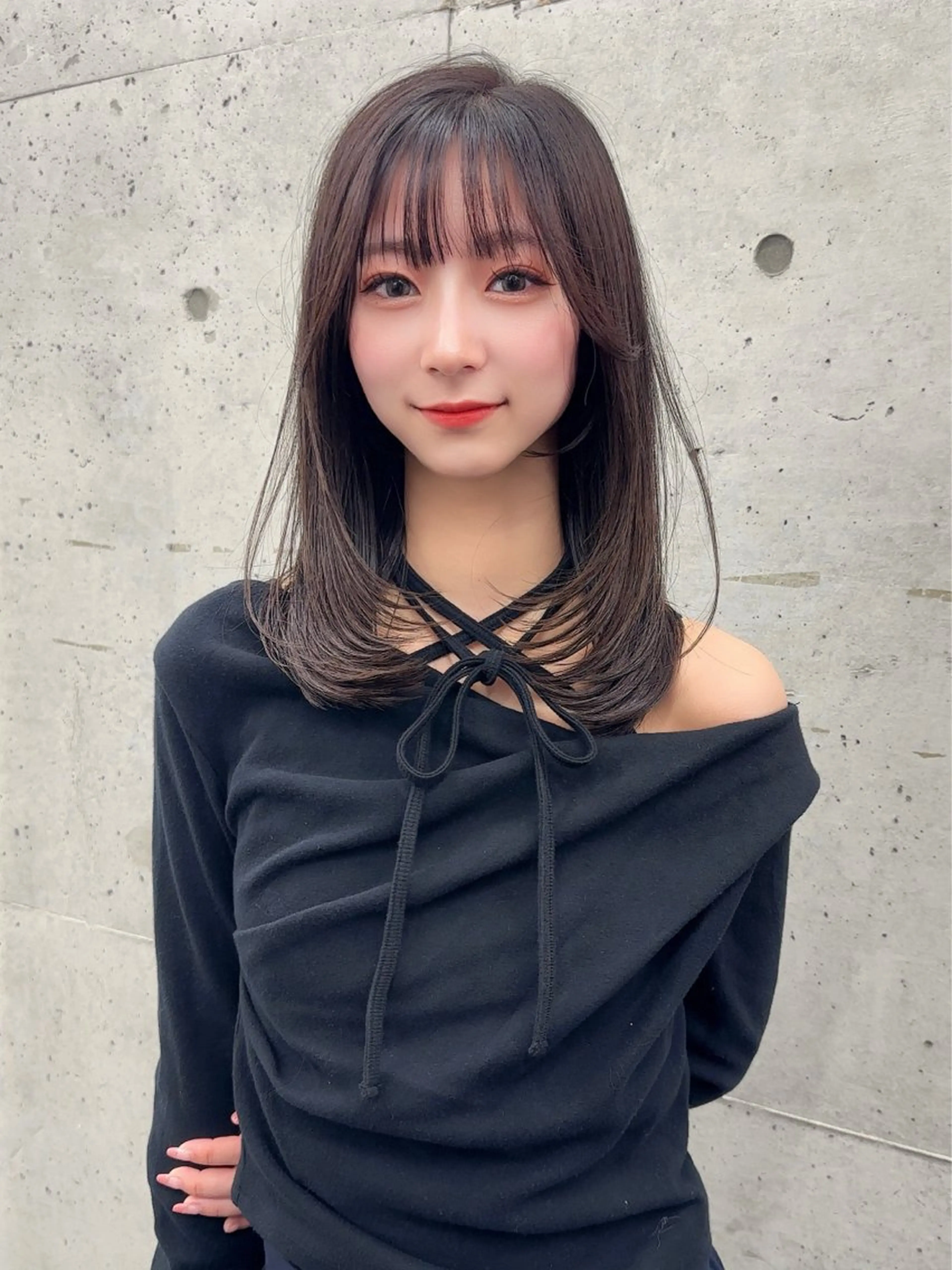 セミロング カラー 韓国風ヘア レイヤーカット カット ヘアカラー トリートメント 韓国ヘア/レイヤー /大嶽佑馬のヘアスタイル