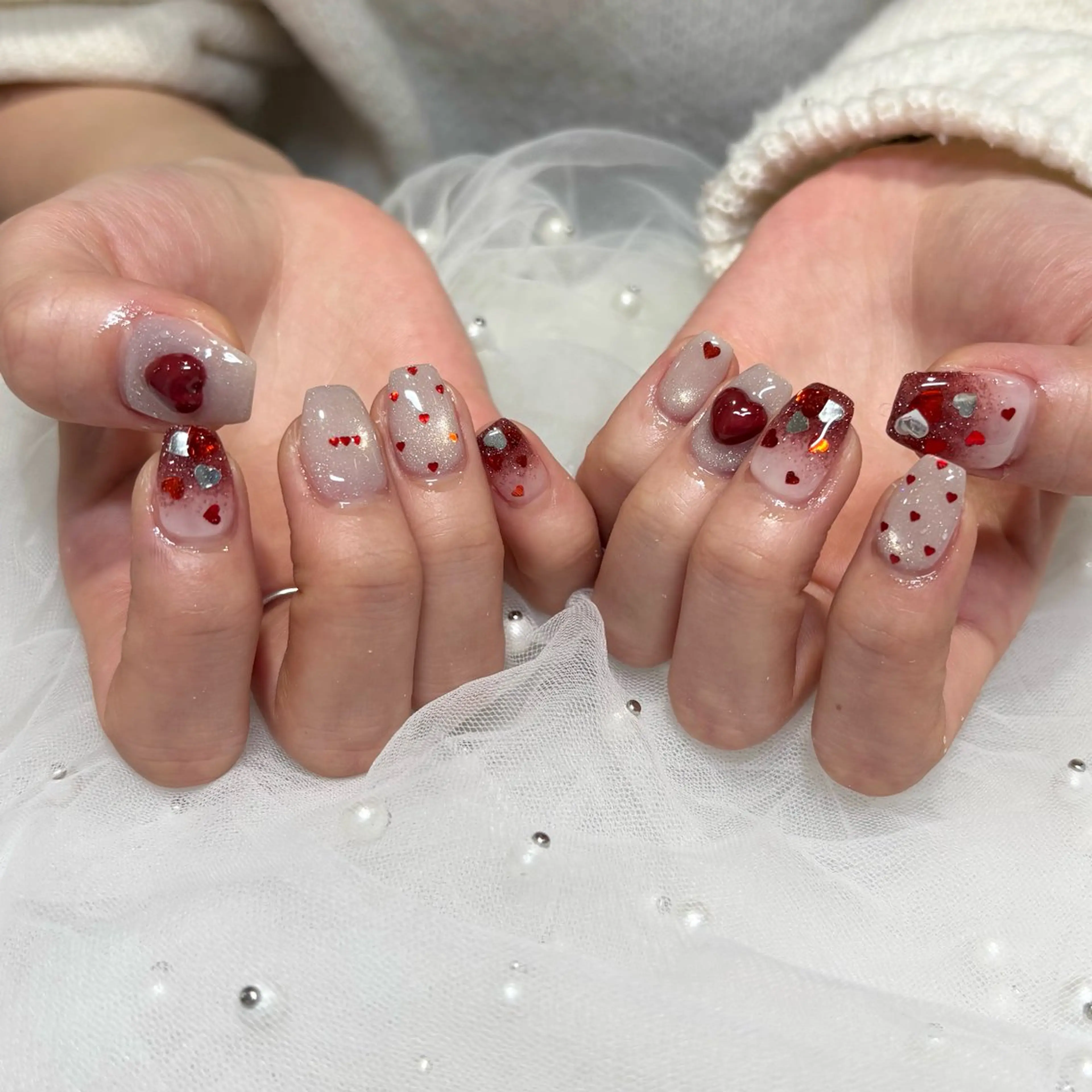 ネイル ハンドネイル 荒巻 めいのネイルデザイン