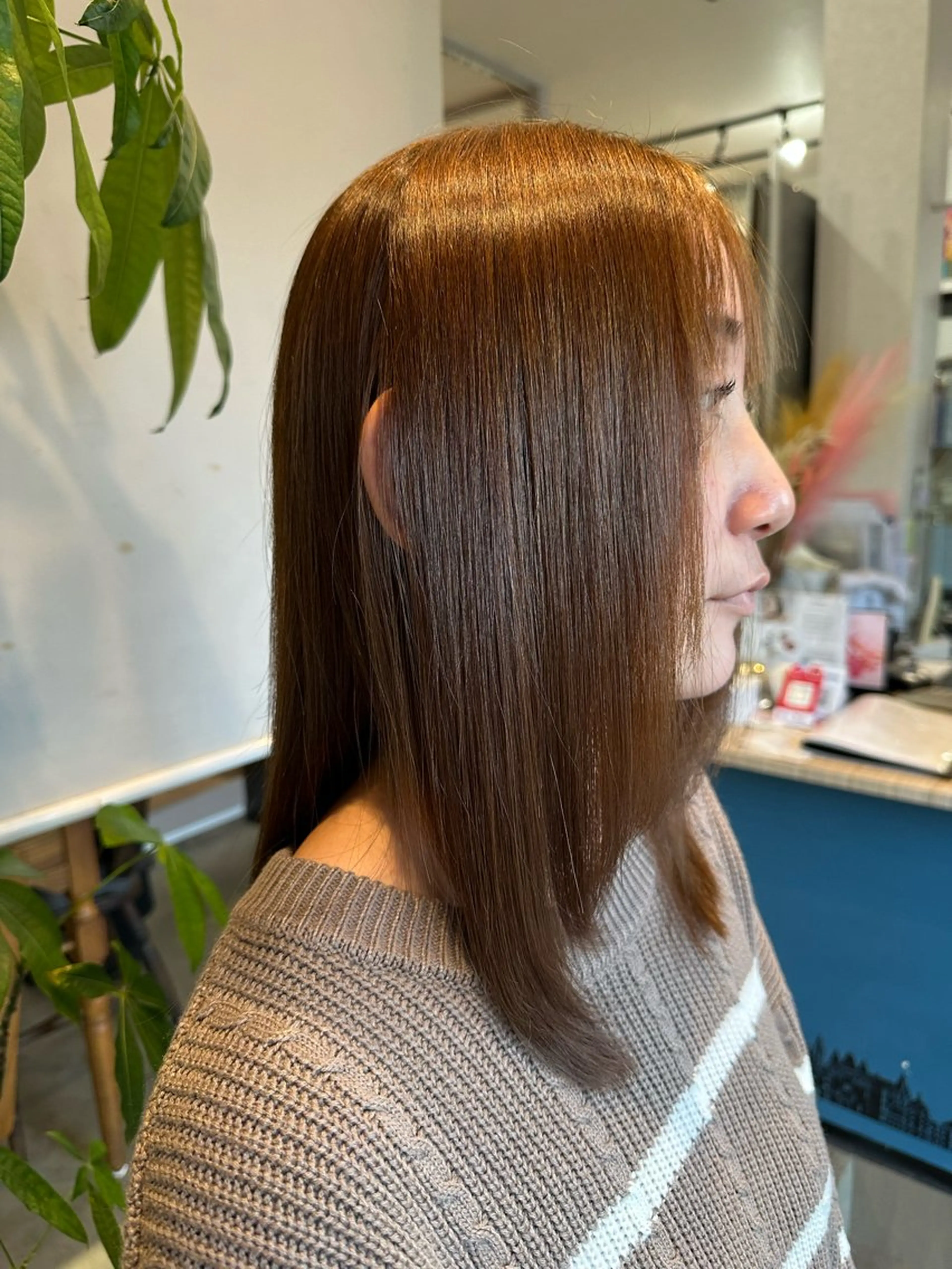 ミディアム 髪質改善 レイヤーカット Lampsi川内店所属・Lampsihair 川内店のヘアスタイル