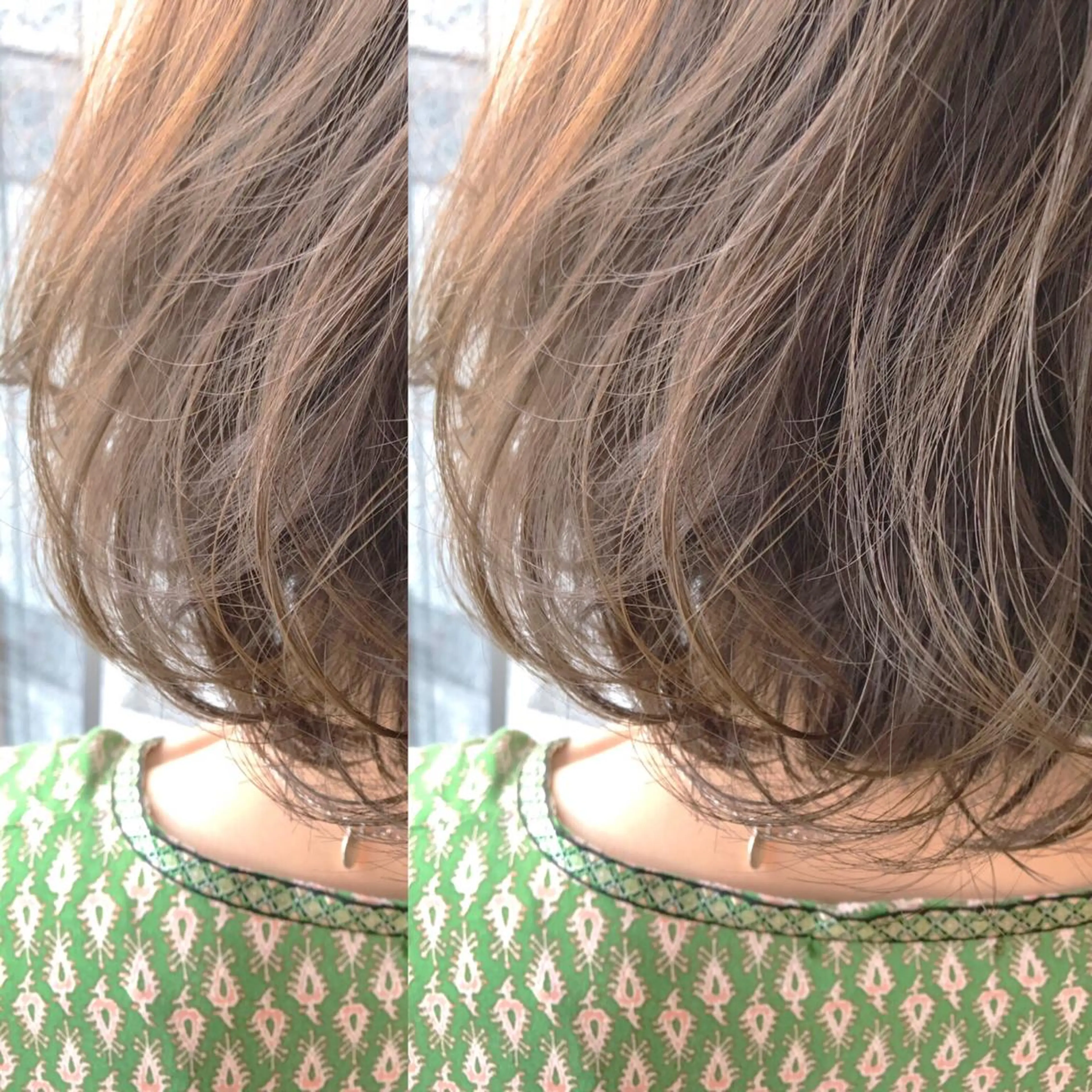 ミディアム カラー ベージュカラー フォギーベージュ ハイライトカラー ハイトーンカラー ハイライト 日比 貴大/ minim hairのヘアスタイル