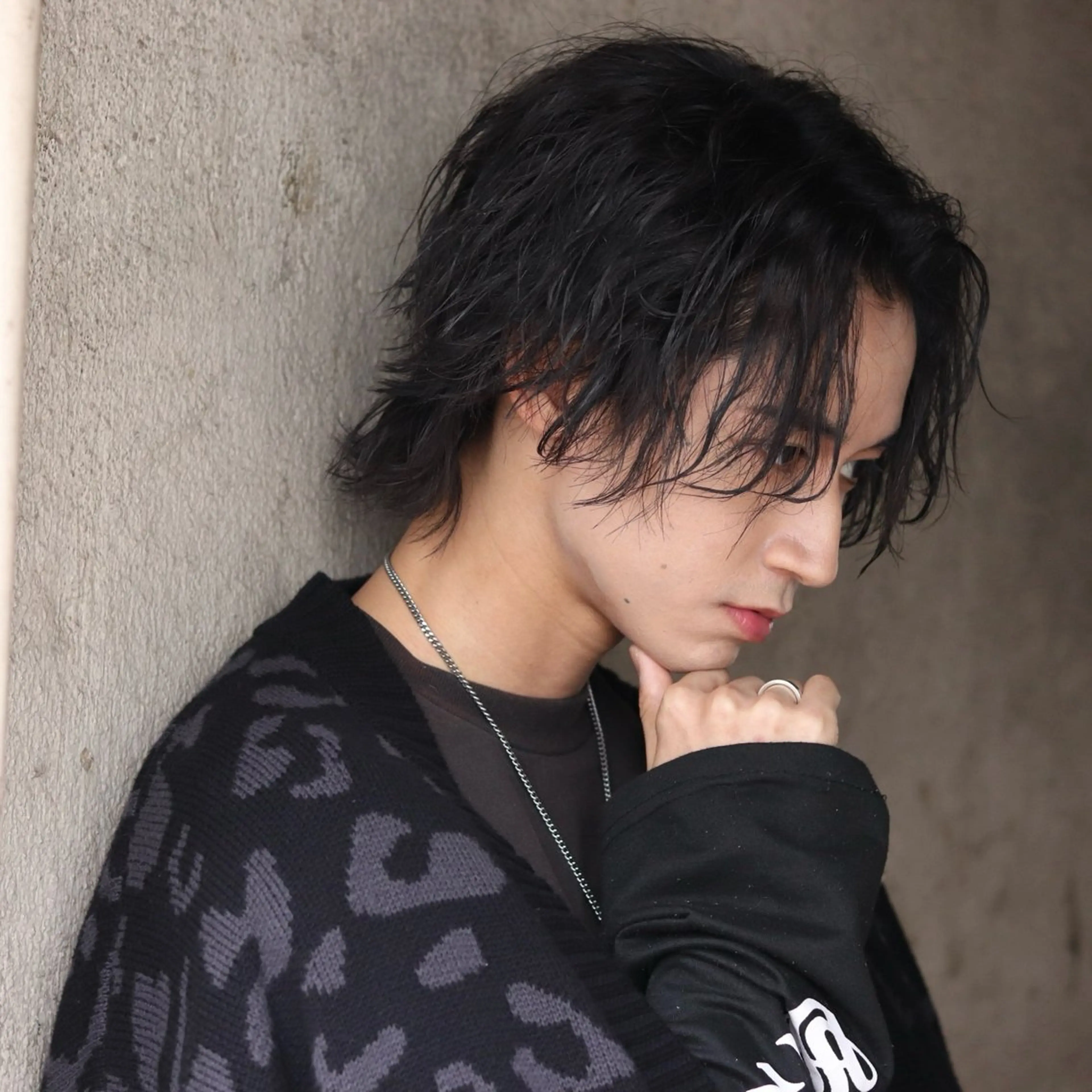 ミディアム カラー パーマ メンズ カット トリートメント ハイトーン/メンズマ ッシュ/KYOHEIのヘアスタイル