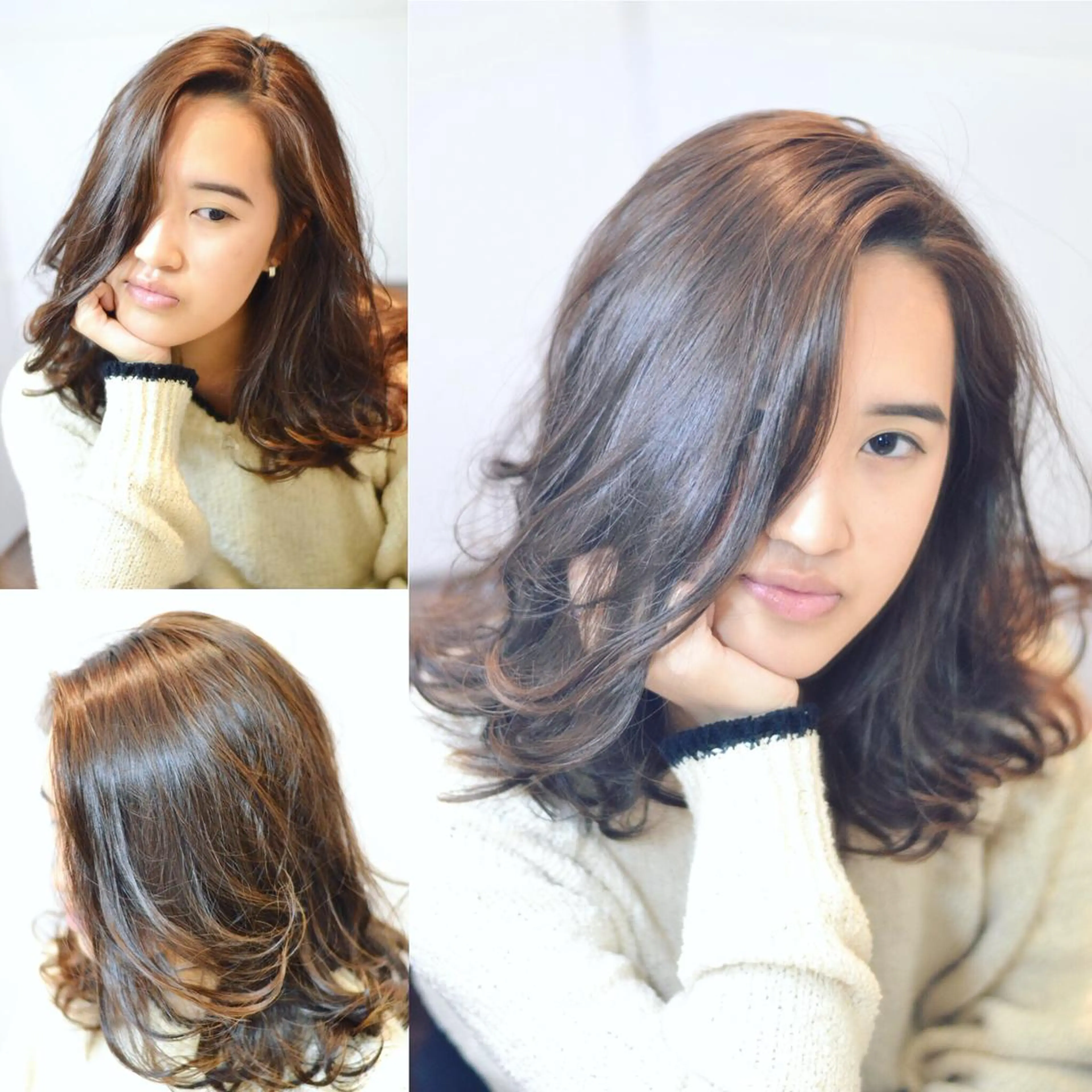 ミディアム カラー 大木 拓瑞のヘアスタイル