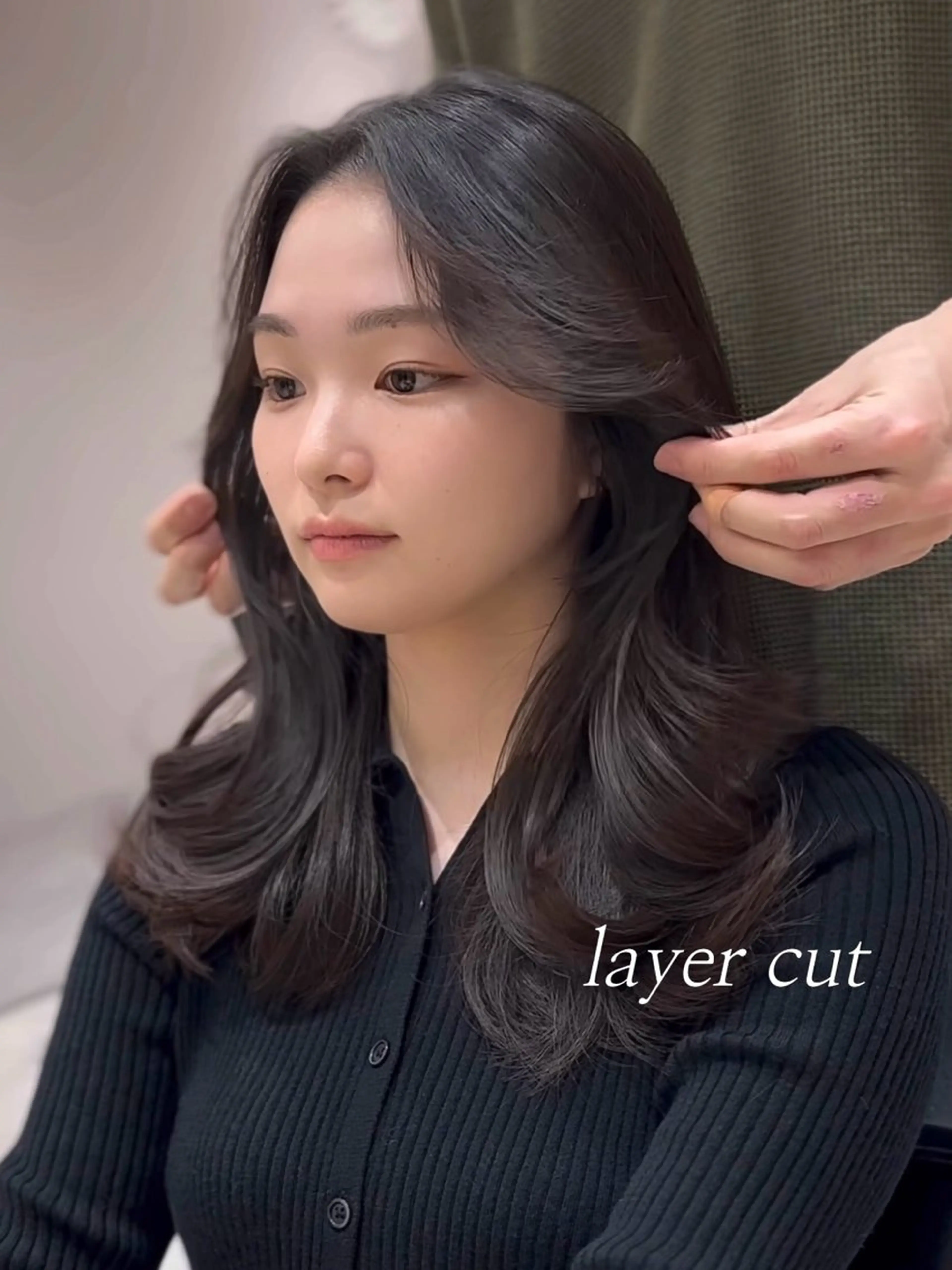 ミディアム カラー くびれヘア レイヤーカット カット ヘアカラー トリートメント レイヤー/顔周り /透明感🩶高橋大のヘアスタイル