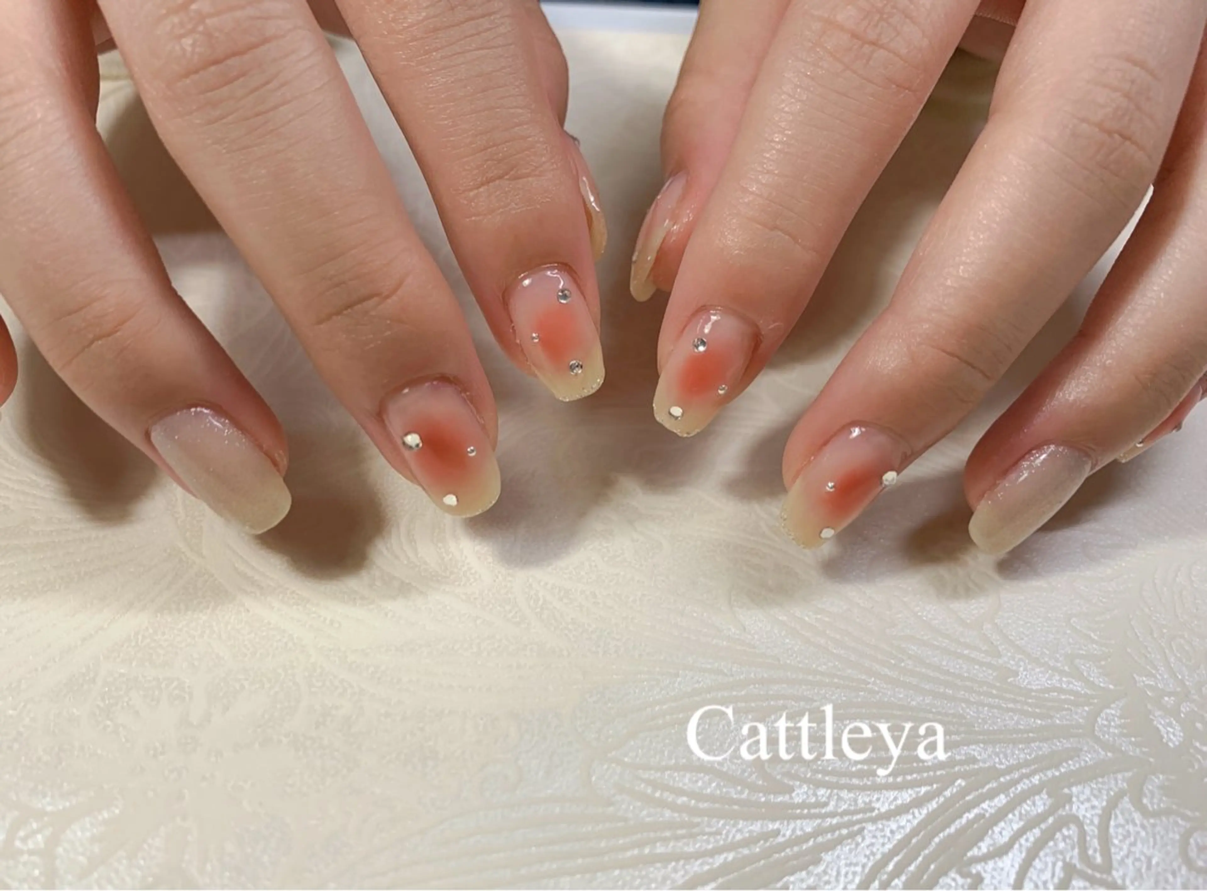 ネイル チークネイル シンプルネイル Cattleya カトレアのネイルデザイン