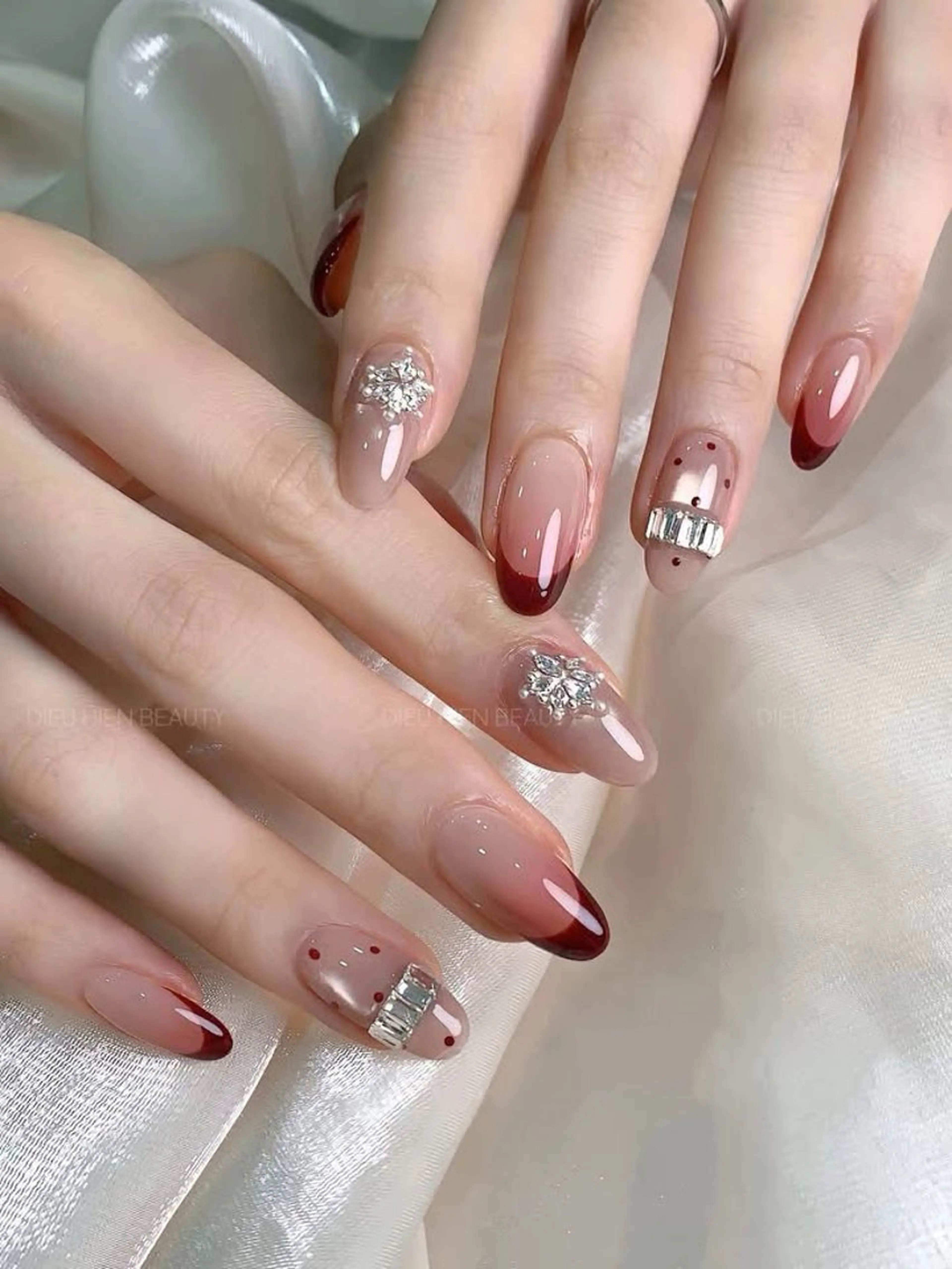 ネイル アートネイル クリアネイル ジェルネイル ハート 韓国ネイル Kawaii _Nailのネイルデザイン