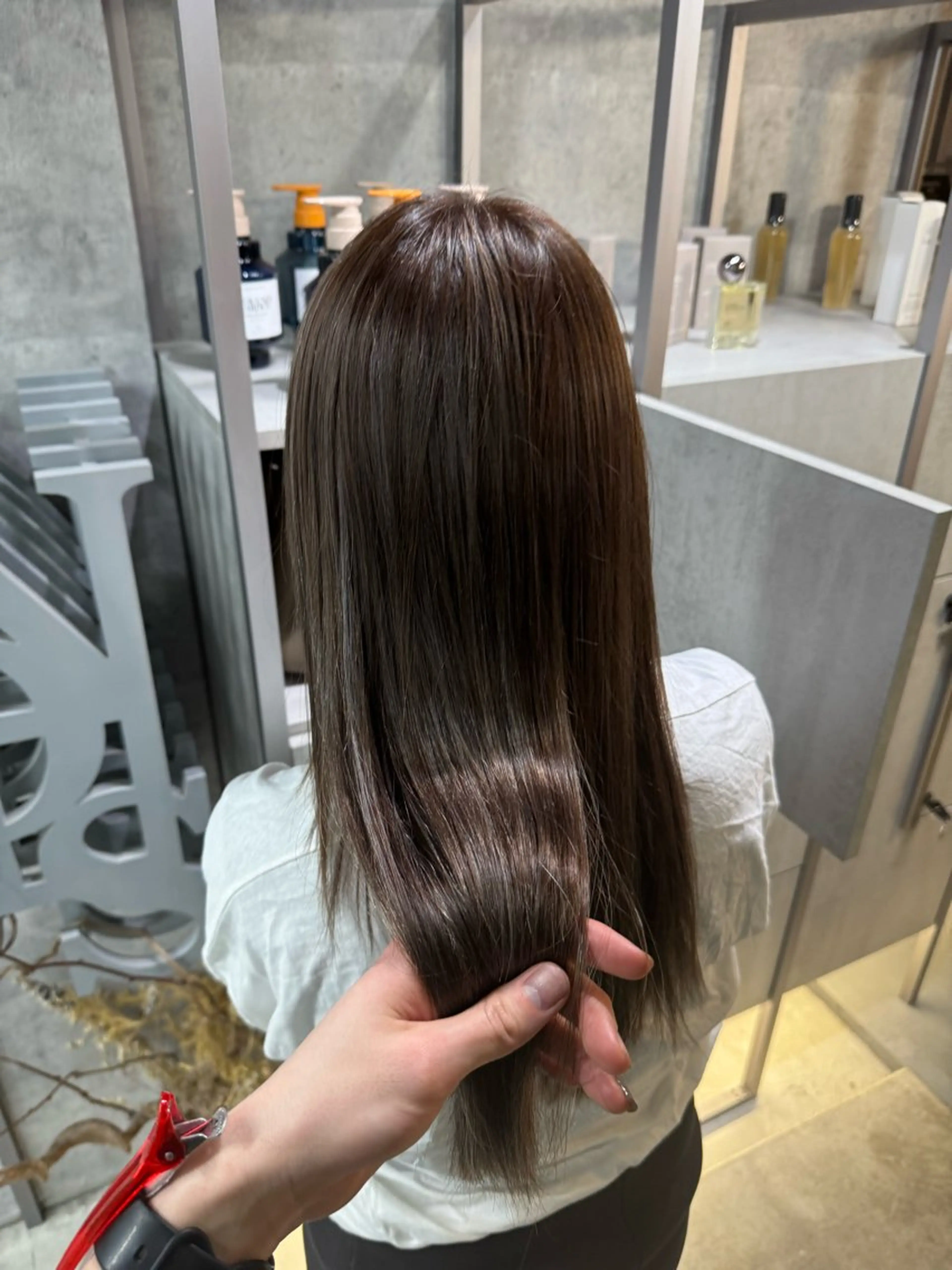 ミディアム カラー カット ヘアカラー トリートメント You/透明感カラー レイヤーカット/ボブのヘアスタイル