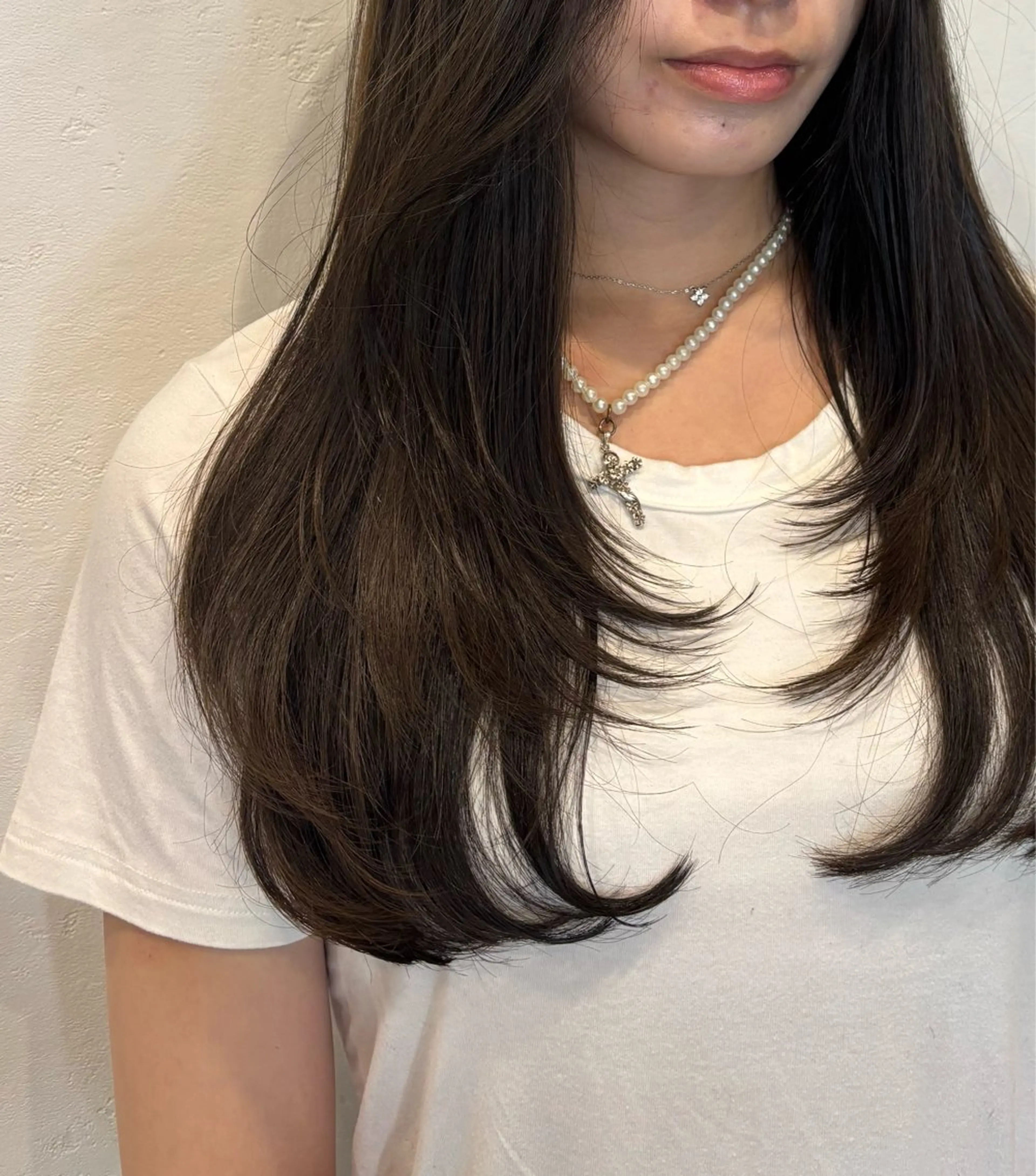 ロング ハッシュカット レイヤーカット トリートメント Noa/レイヤー カット🩵パーマのヘアスタイル