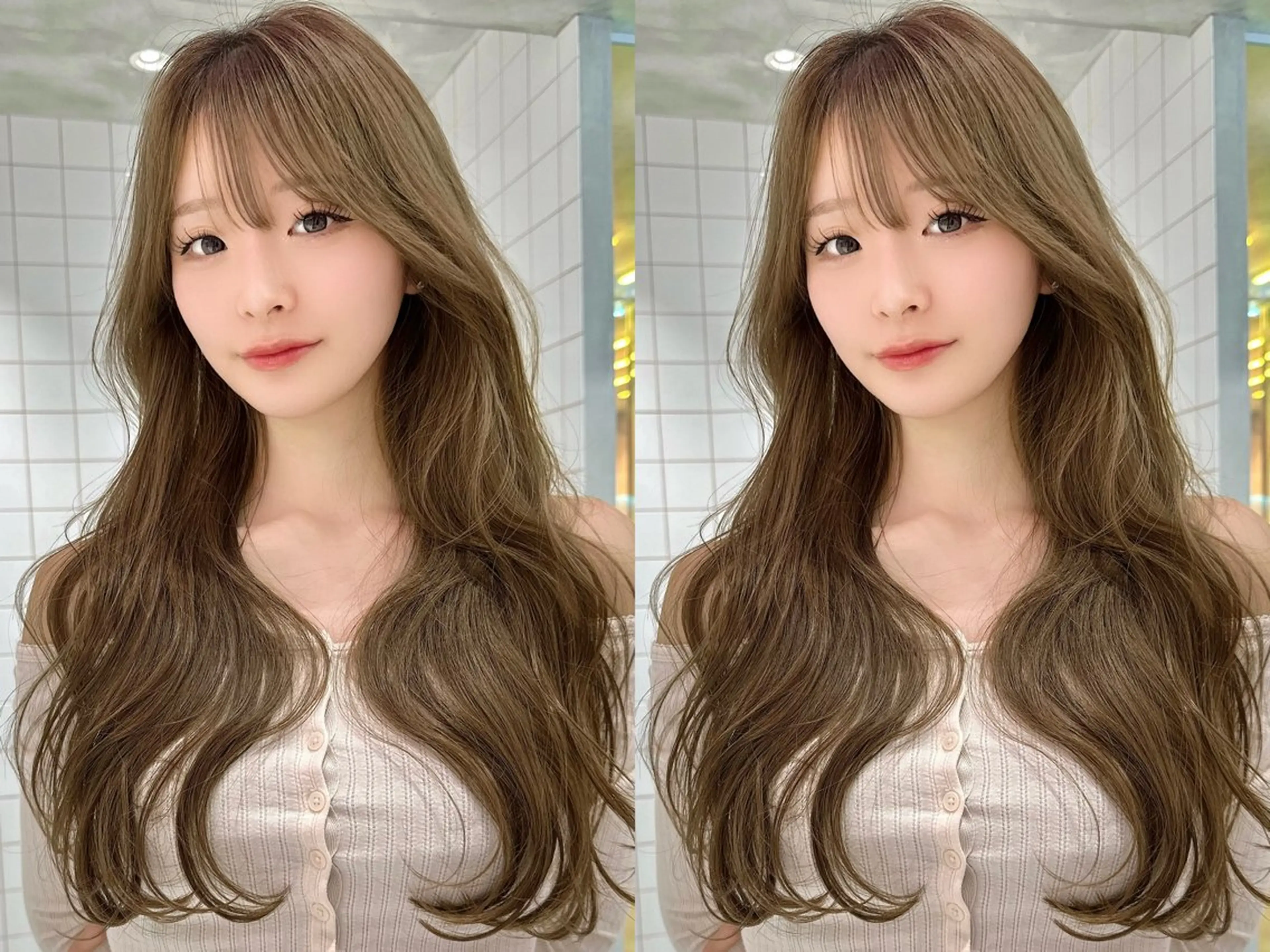 ロング カット ヘアカラー MASHU韓国ヘア/ レイヤー/透明感カラのヘアスタイル