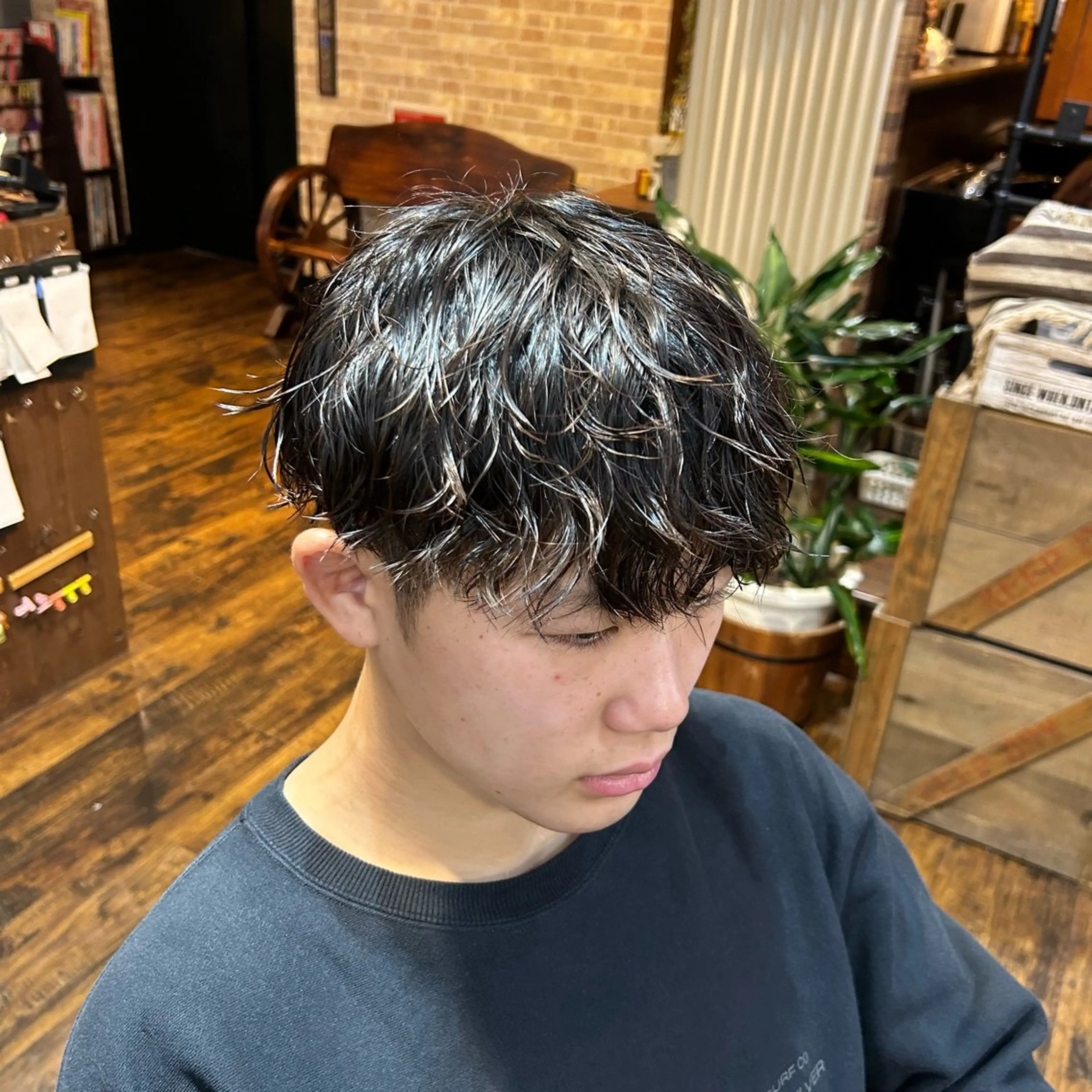 ショート パーマ メンズ ツイスパ/メンズ特化 🦋𝑺𝑶𝑵𝑬のヘアスタイル