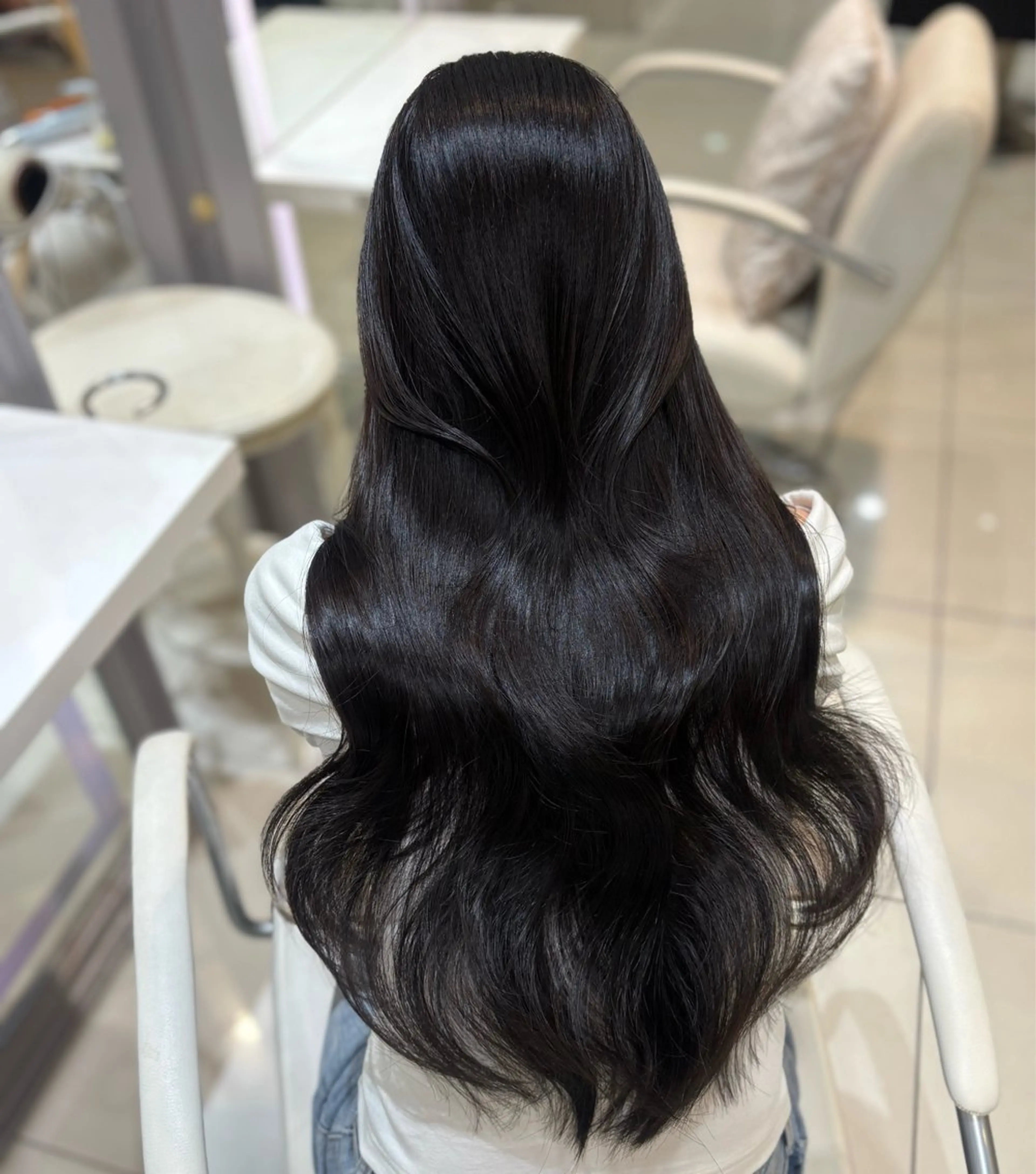 ロング カット ヘアカラー トリートメント 韓国風hair/ 銀座🤍Fukaのヘアスタイル