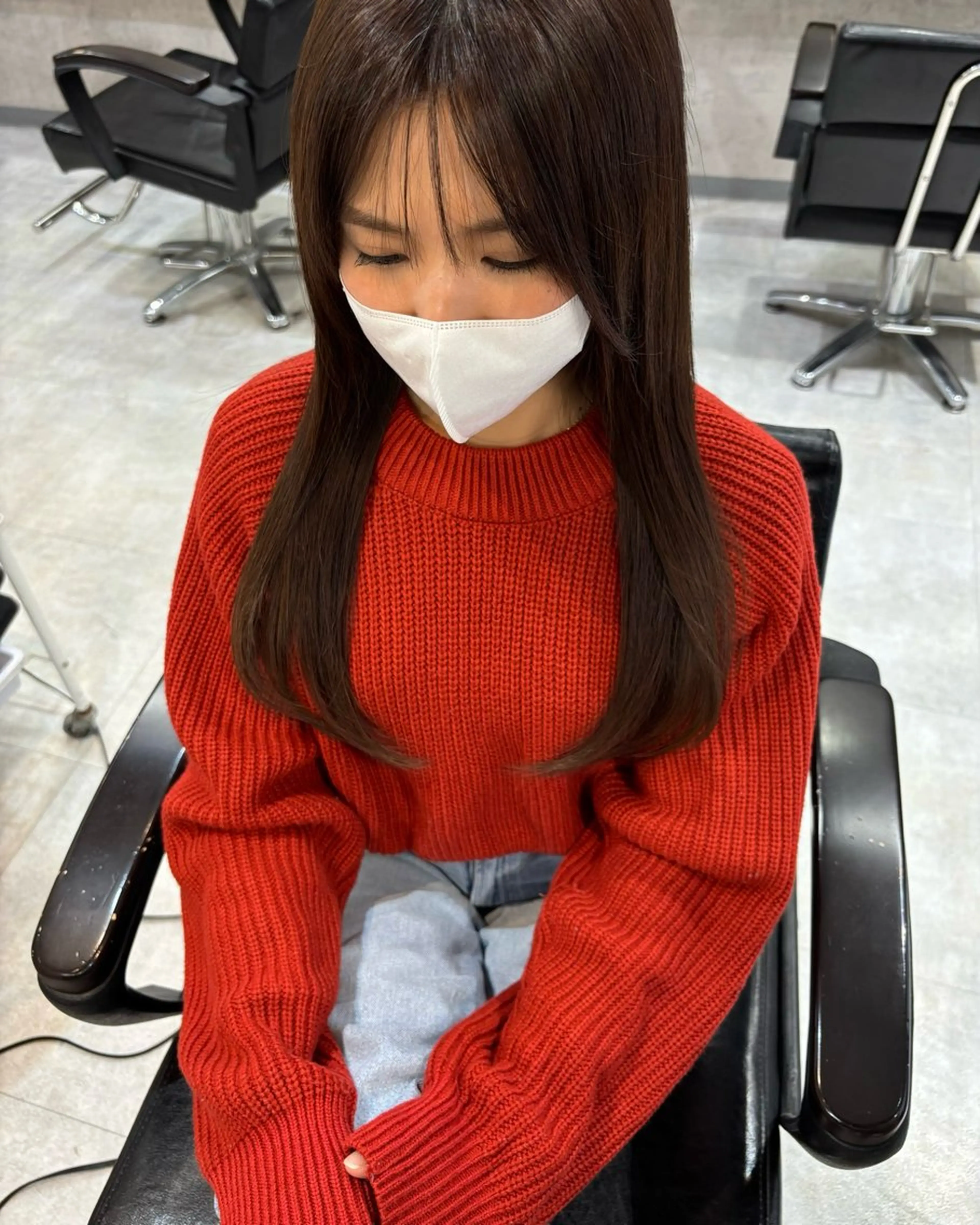 セミロング カラー ブラウンカラー ナチュラルブラウン ヘアカラー トリートメント 松井那津子 /ハイライトブリーチのヘアスタイル