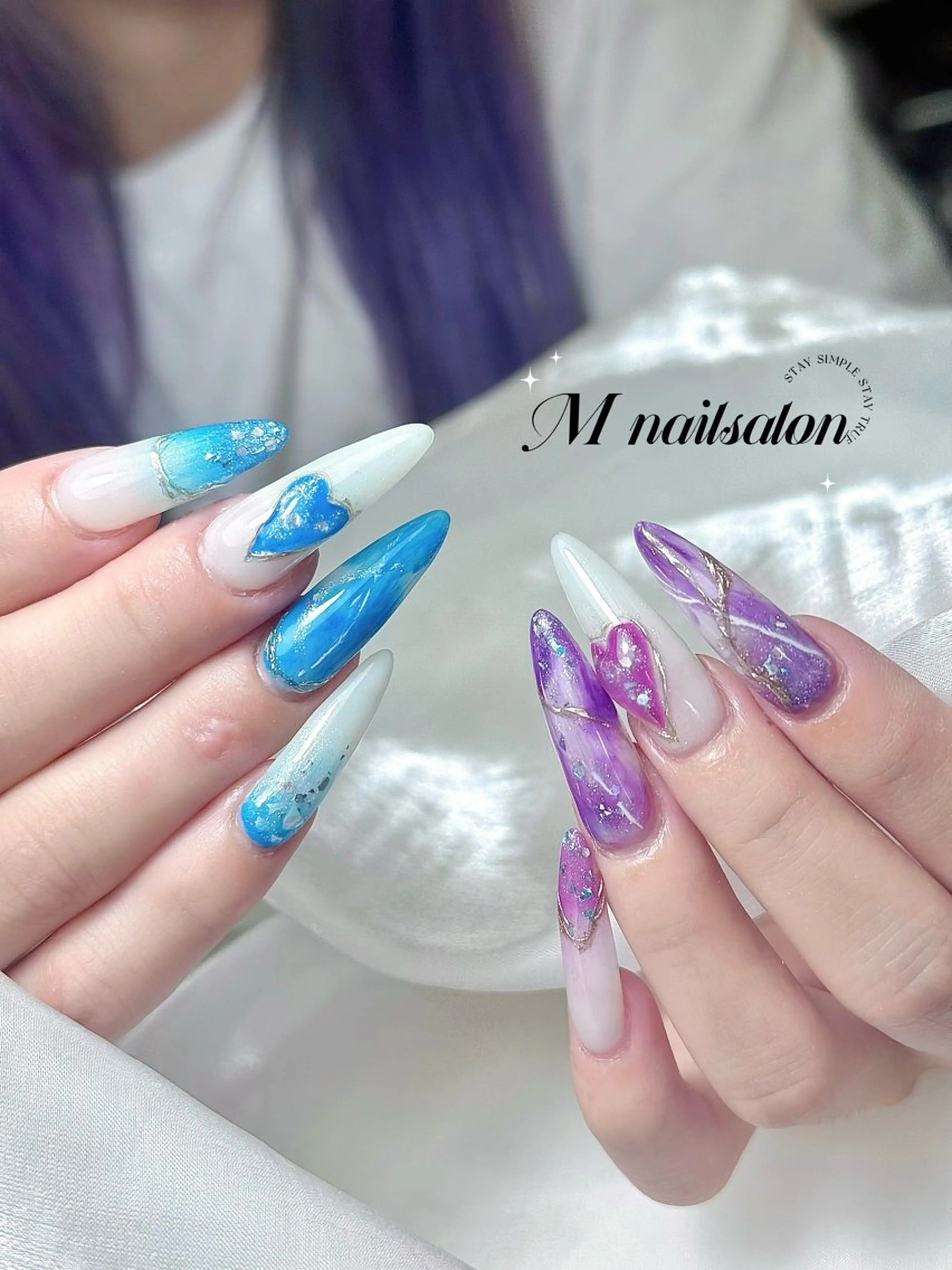 ネイル ハンドネイル M🌷nail 長さだし専門店のネイルデザイン