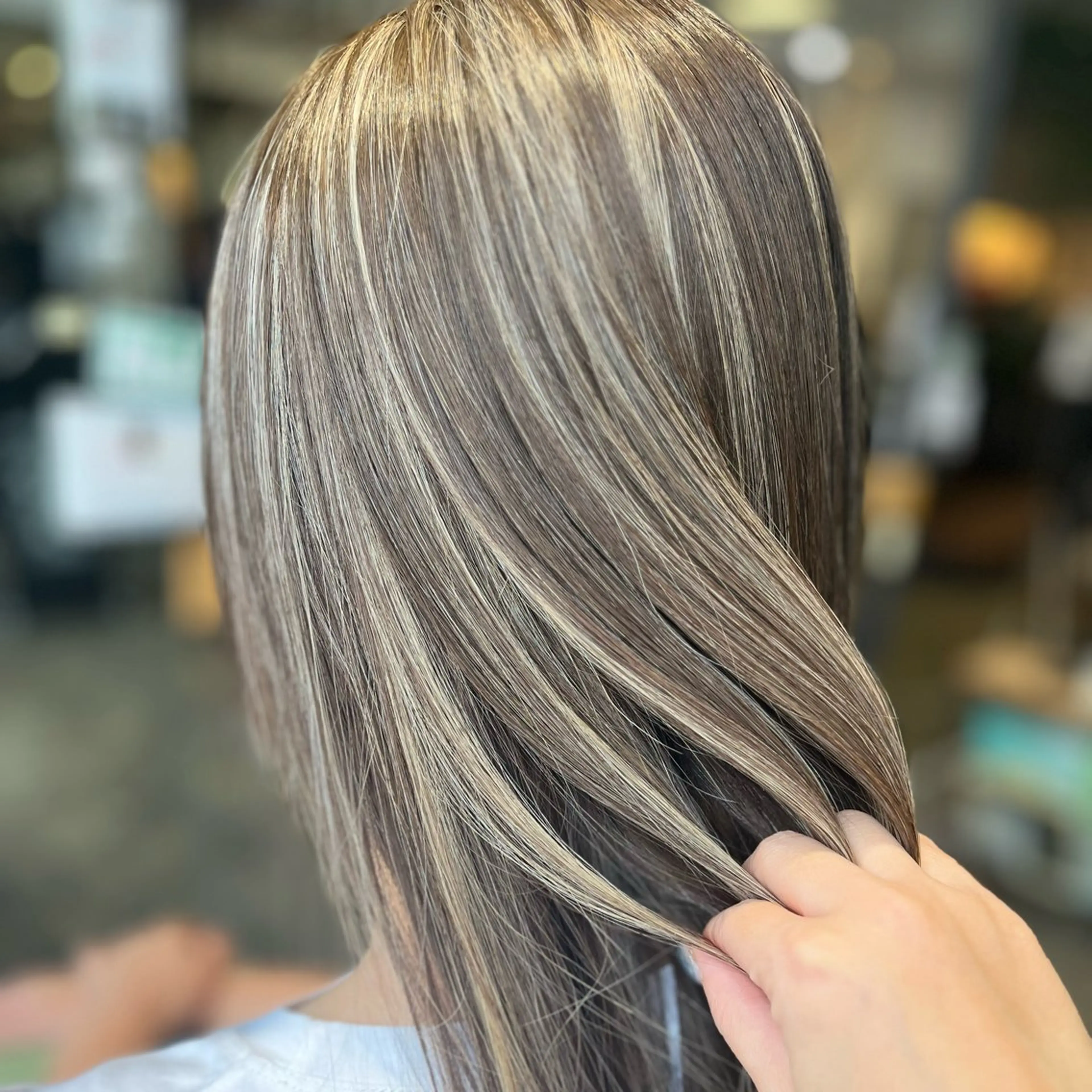 セミロング カラー ヘアアレンジ ✨髪質改善/縮毛/ 個室サロン✨亀田彩華のヘアスタイル