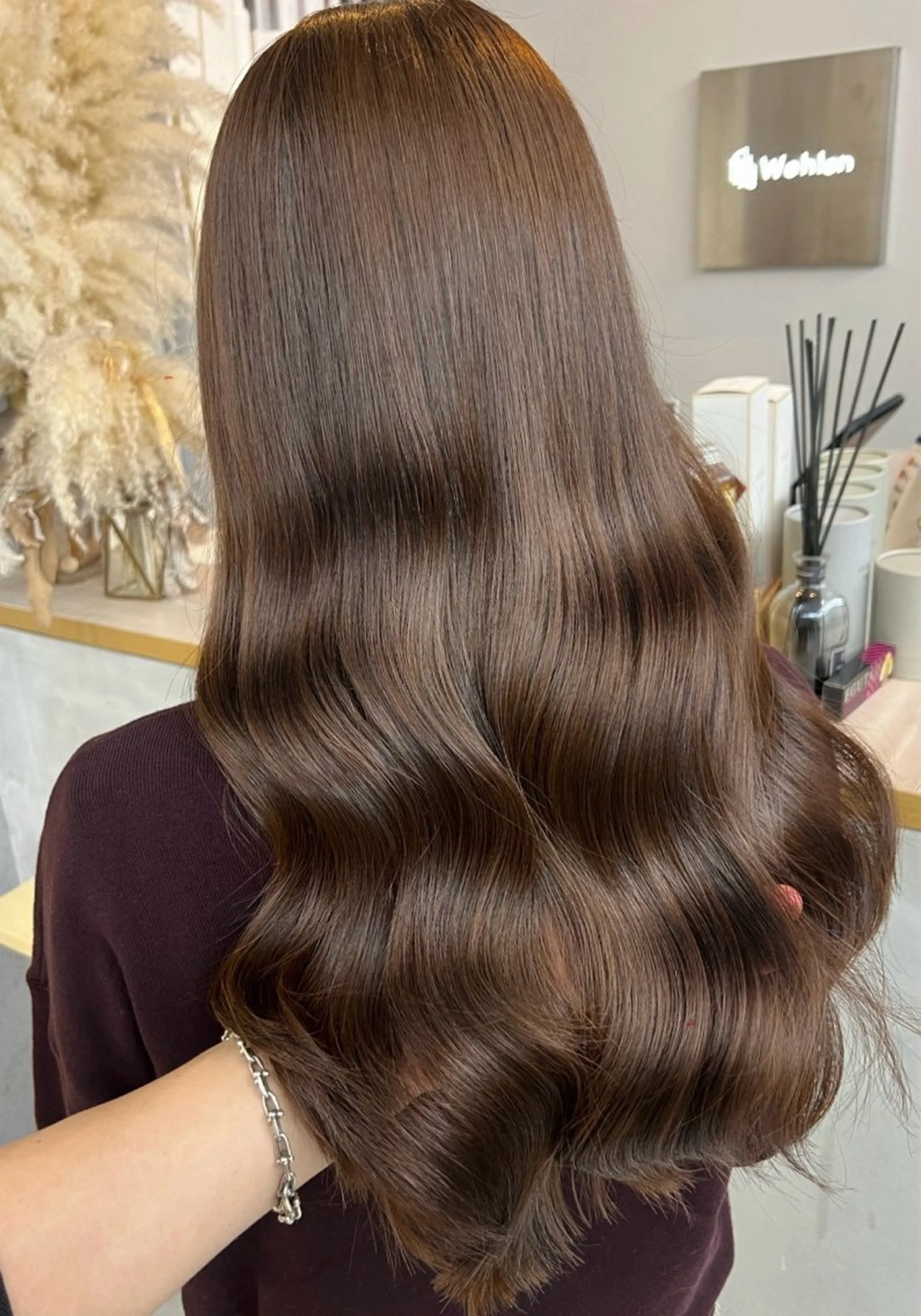 セミロング カット ヘアカラー トリートメント ヘアセット プル艶職人/ にしものヘアスタイル