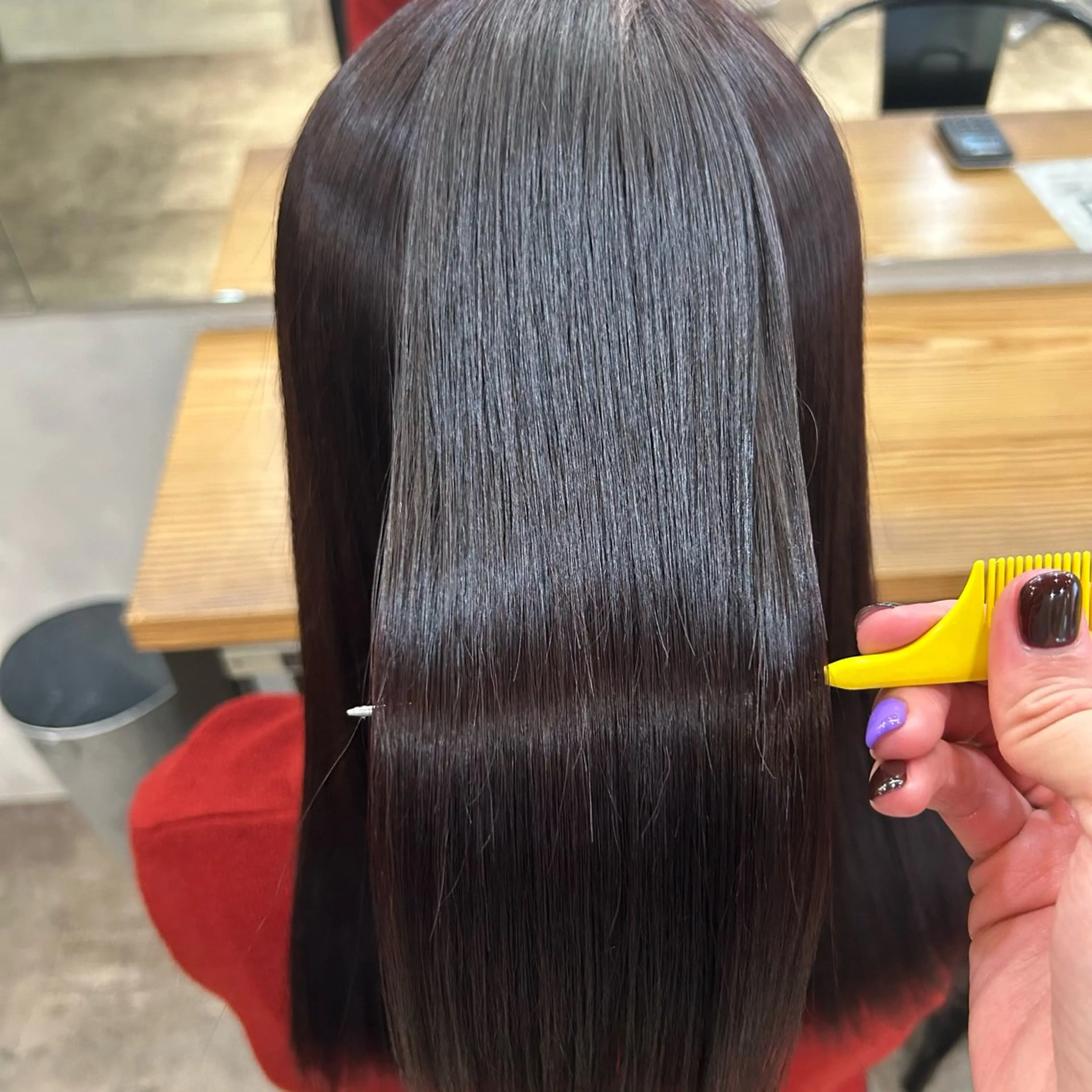 ミディアム うる艶カラー /縮毛矯正✨レオンのヘアスタイル