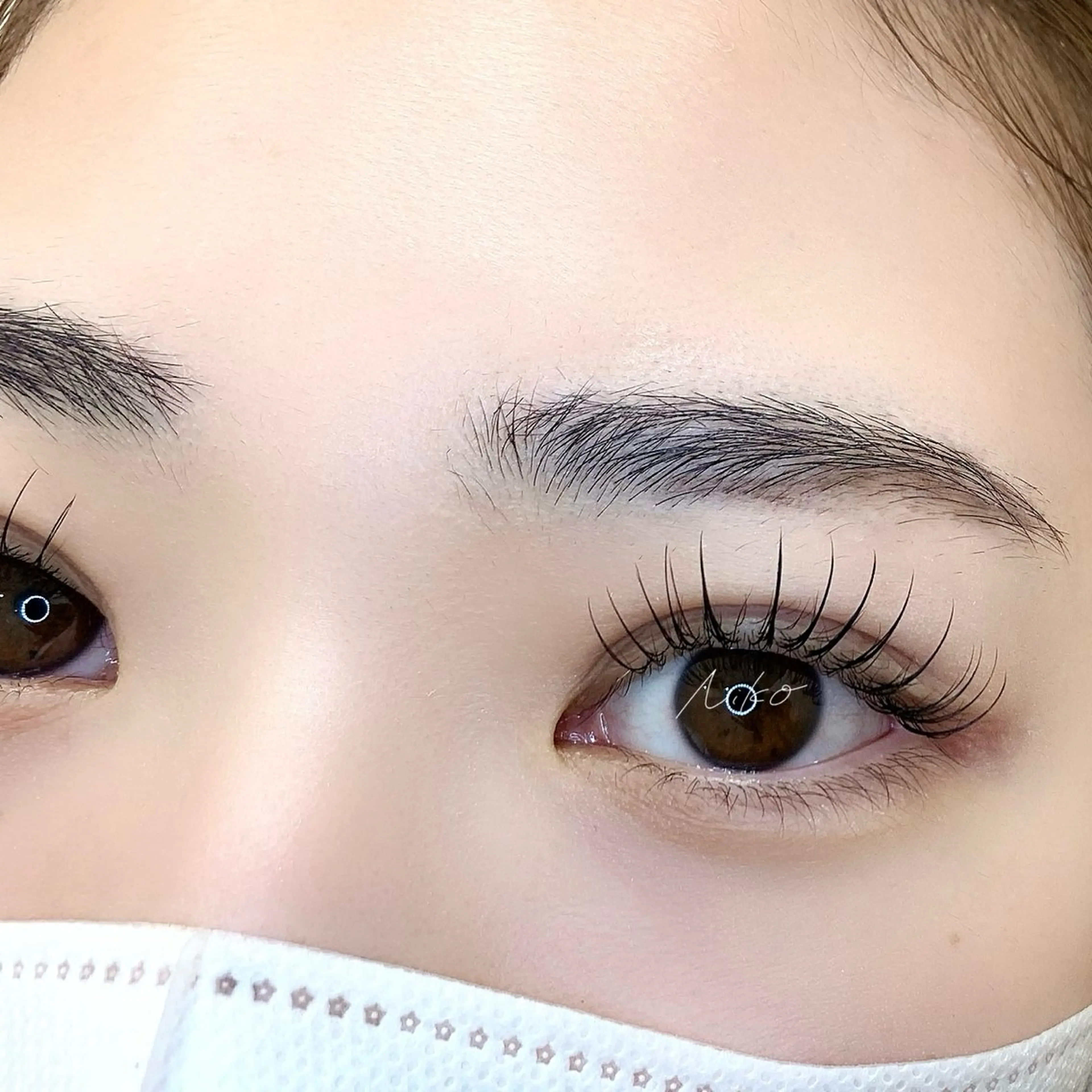 🧡《フラットラッシュ100本5600円》マツエクはじめに❁LEDコーティング付き☆条件クリアで5500円の写真