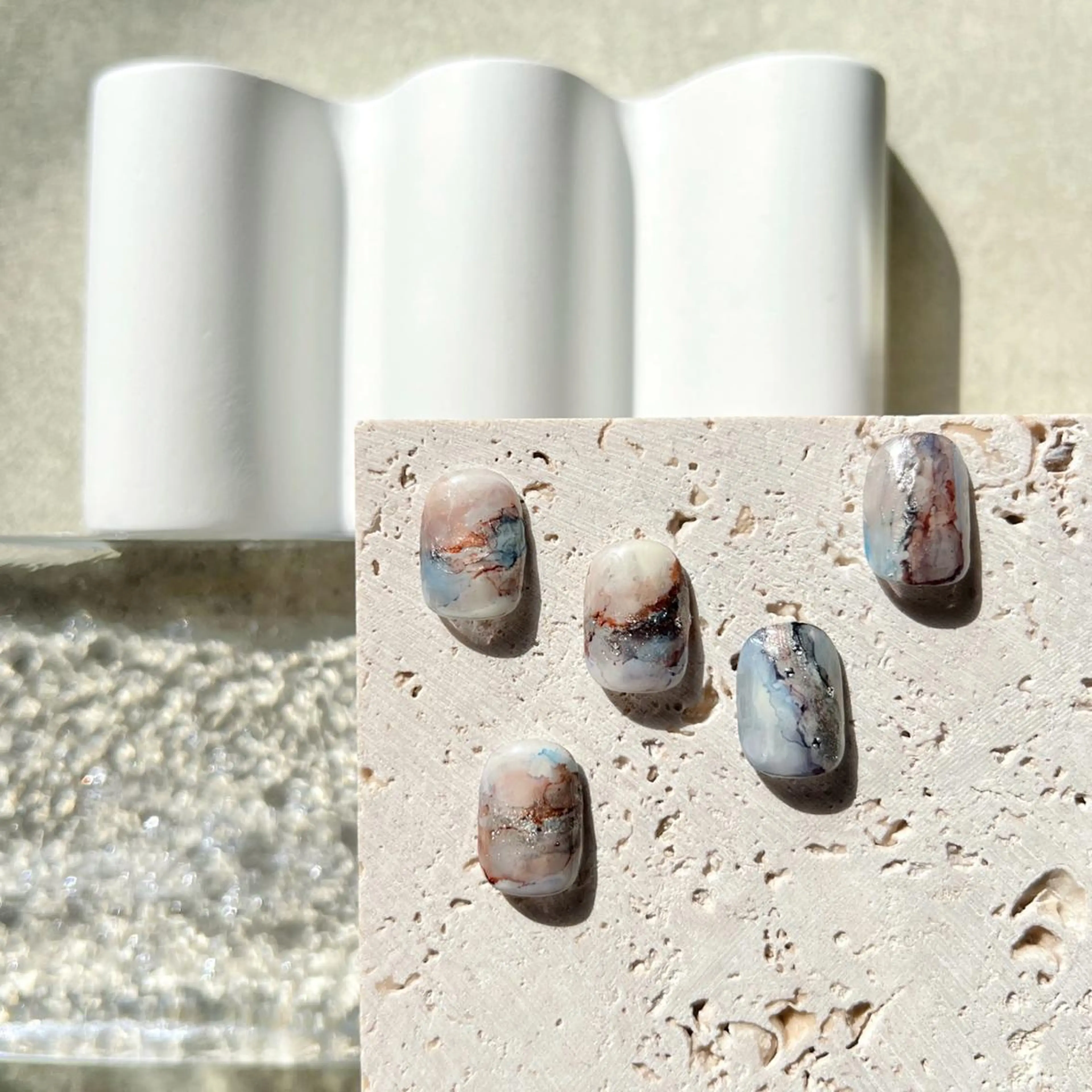 ネイル マグネットネイル ニュアンスネイル ショートネイル gemickle nailのネイルデザイン