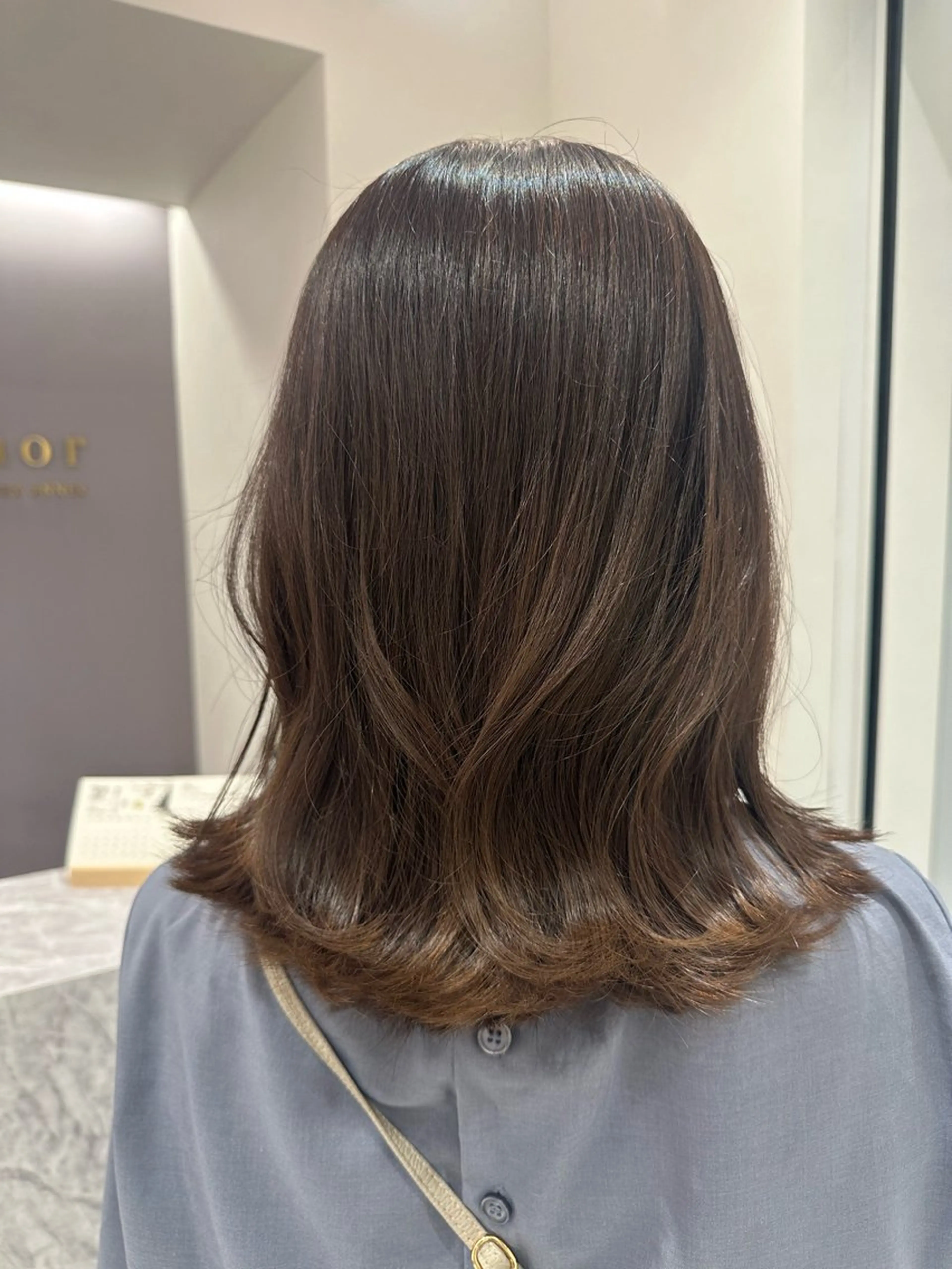 ミディアム カラー カット ヘアカラー トリートメント 韓国レイヤー✨ yasuko銀座のヘアスタイル